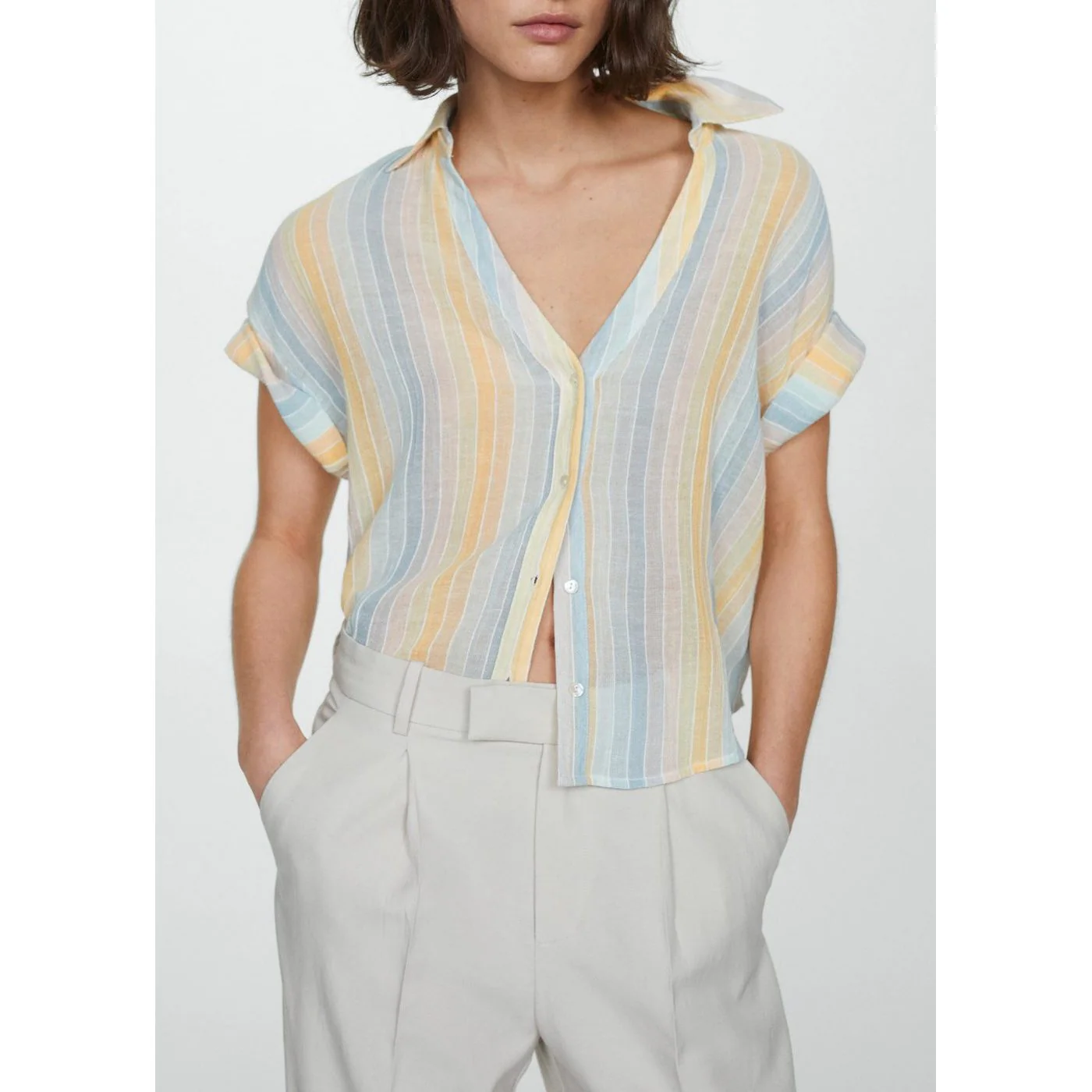 Blouse Coconut - Pastel Yellow - Image 5