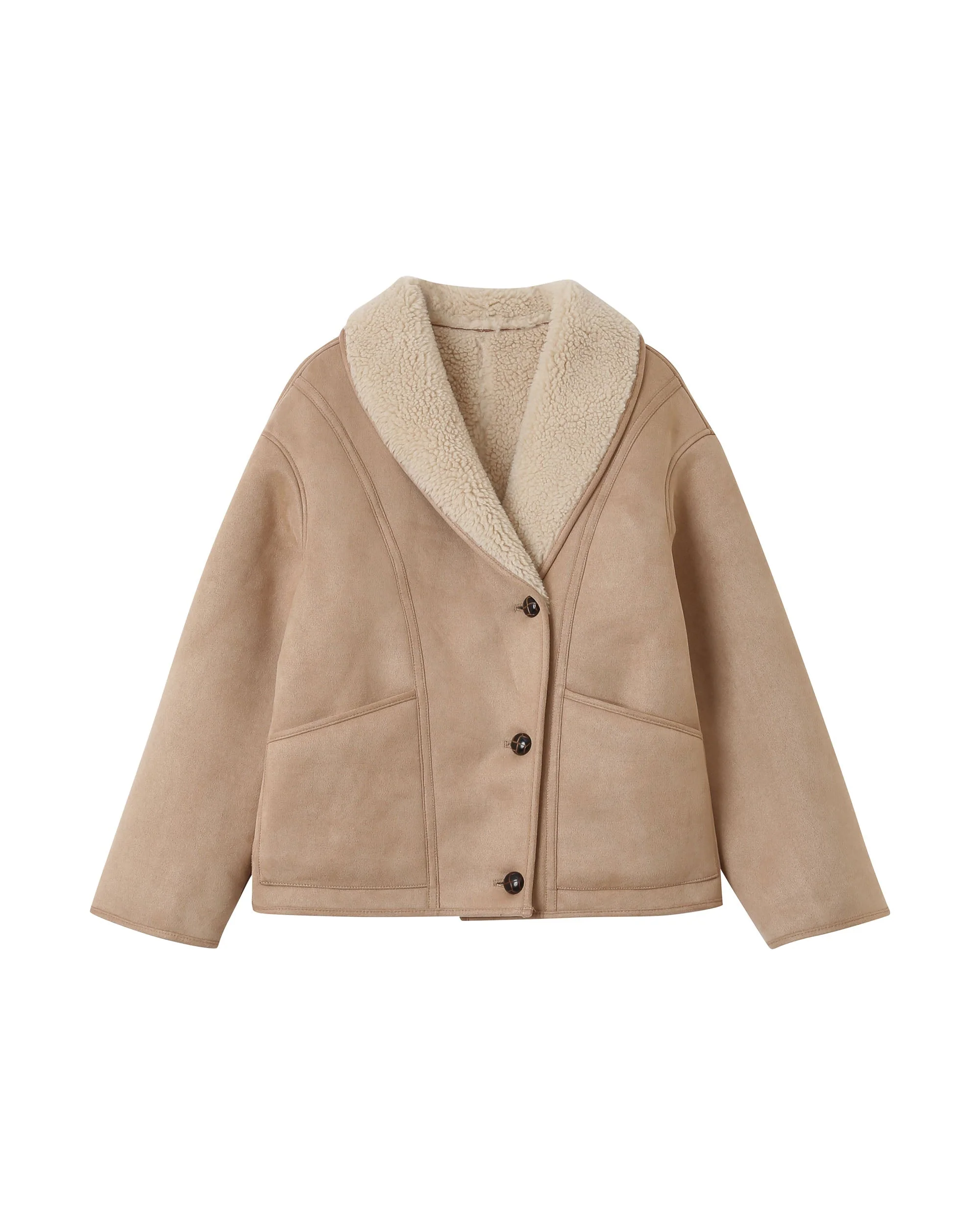 Manteau Beige Rose Swan - Image 8