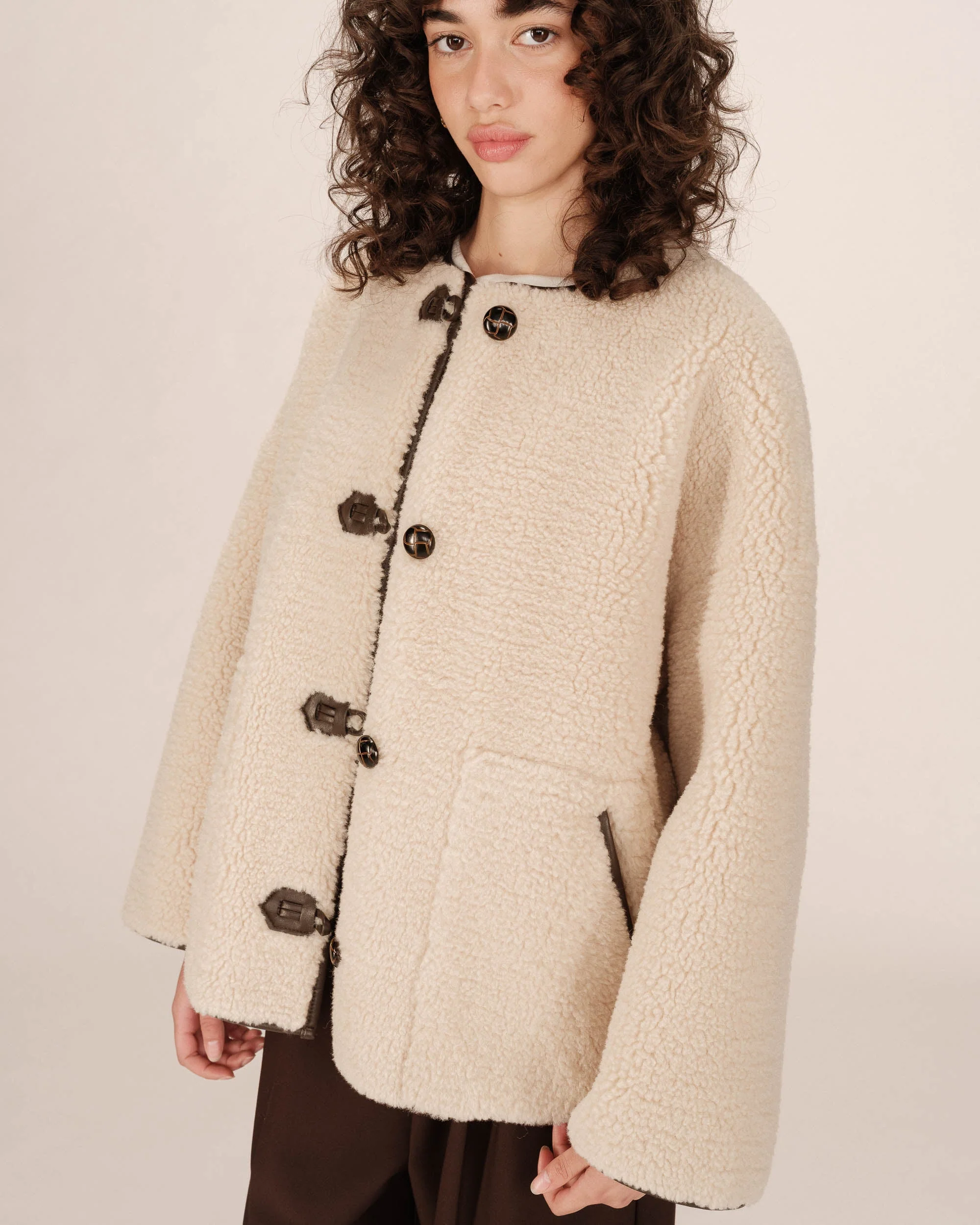 Manteau Oversize Ecru Simon - Image 2