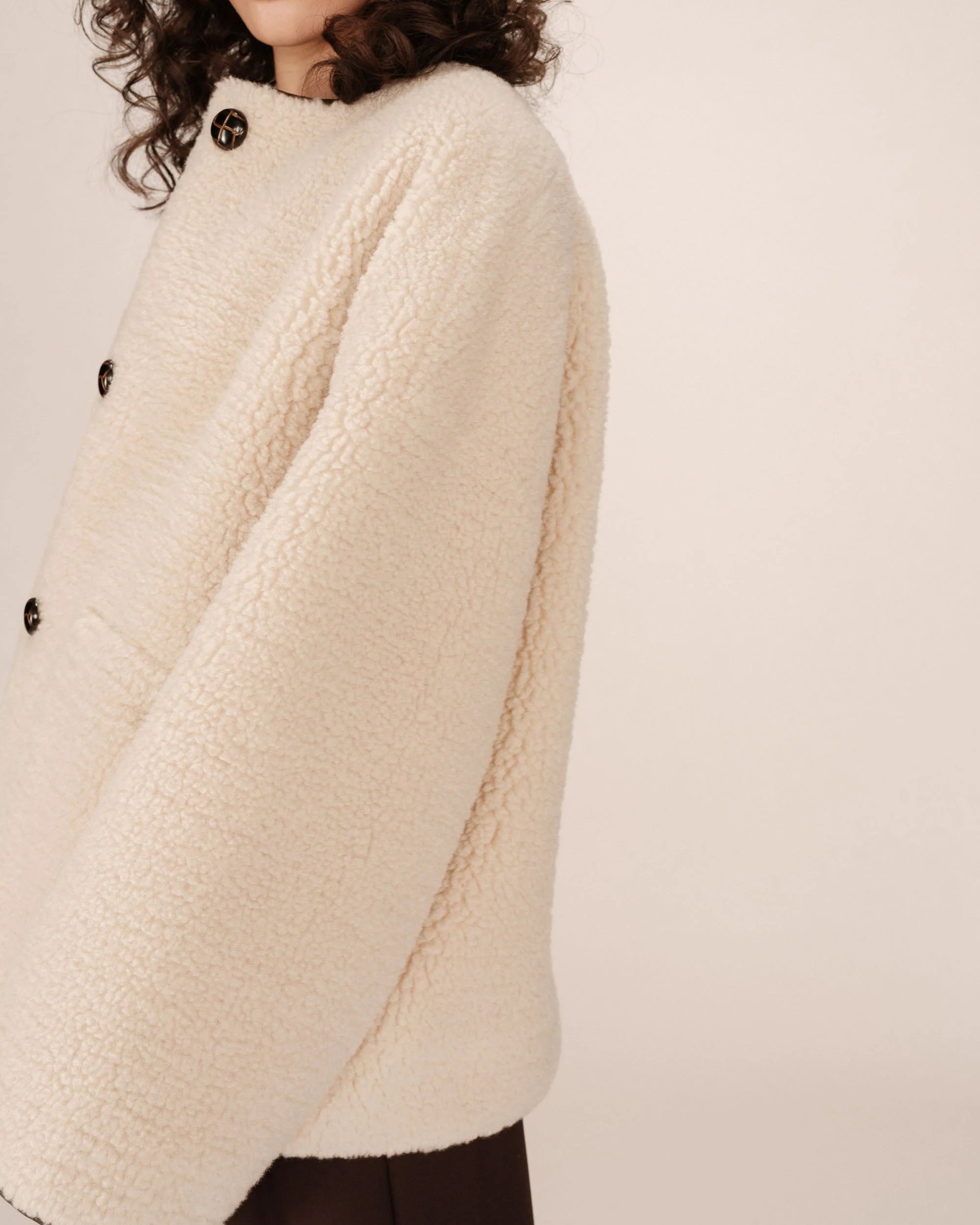 Manteau Oversize Ecru Simon - Image 6