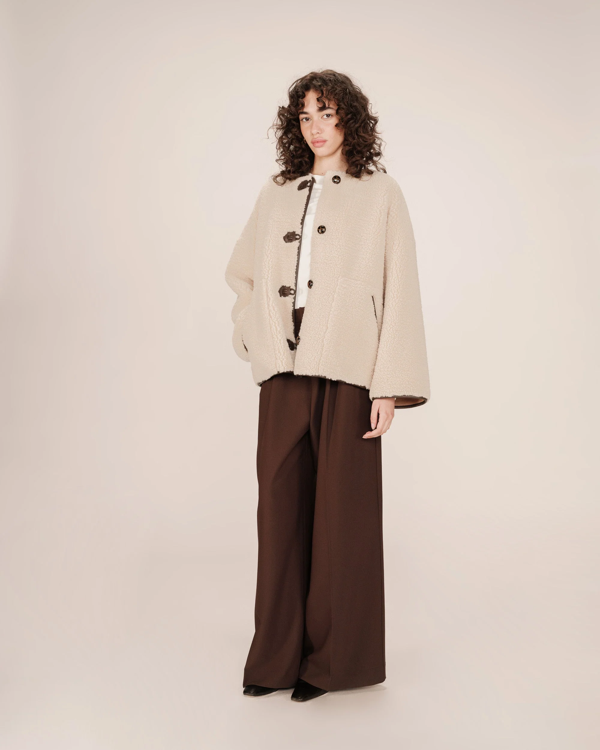Manteau Oversize Ecru Simon - Image 7