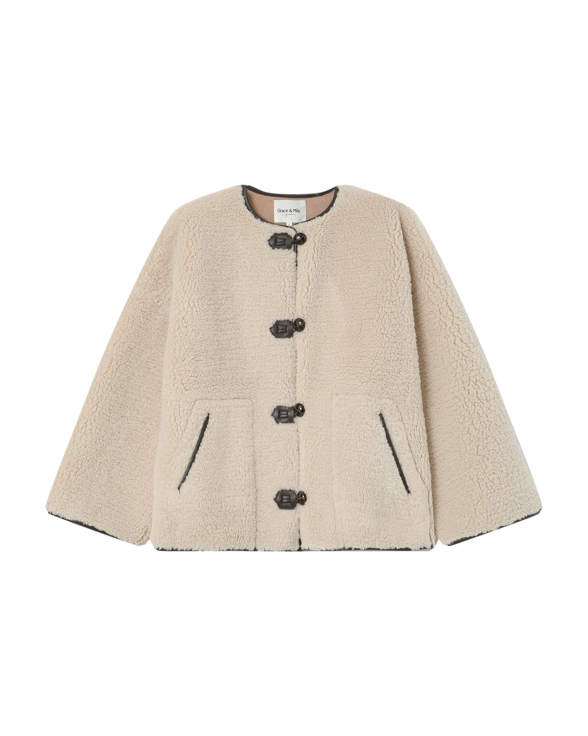 Manteau Oversize Ecru Simon - Image 8
