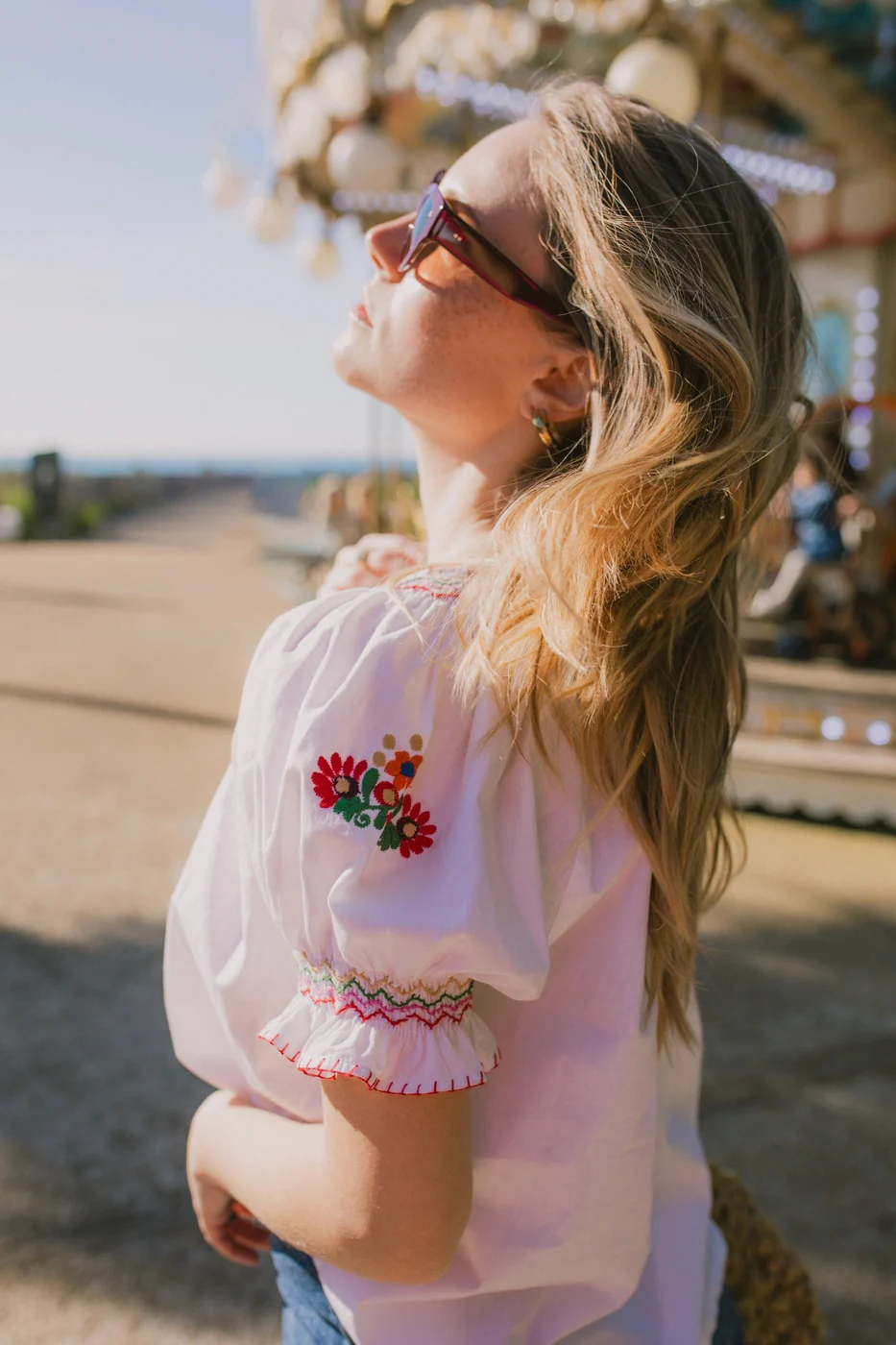 Blouse Hongroise - Blanc - Image 2