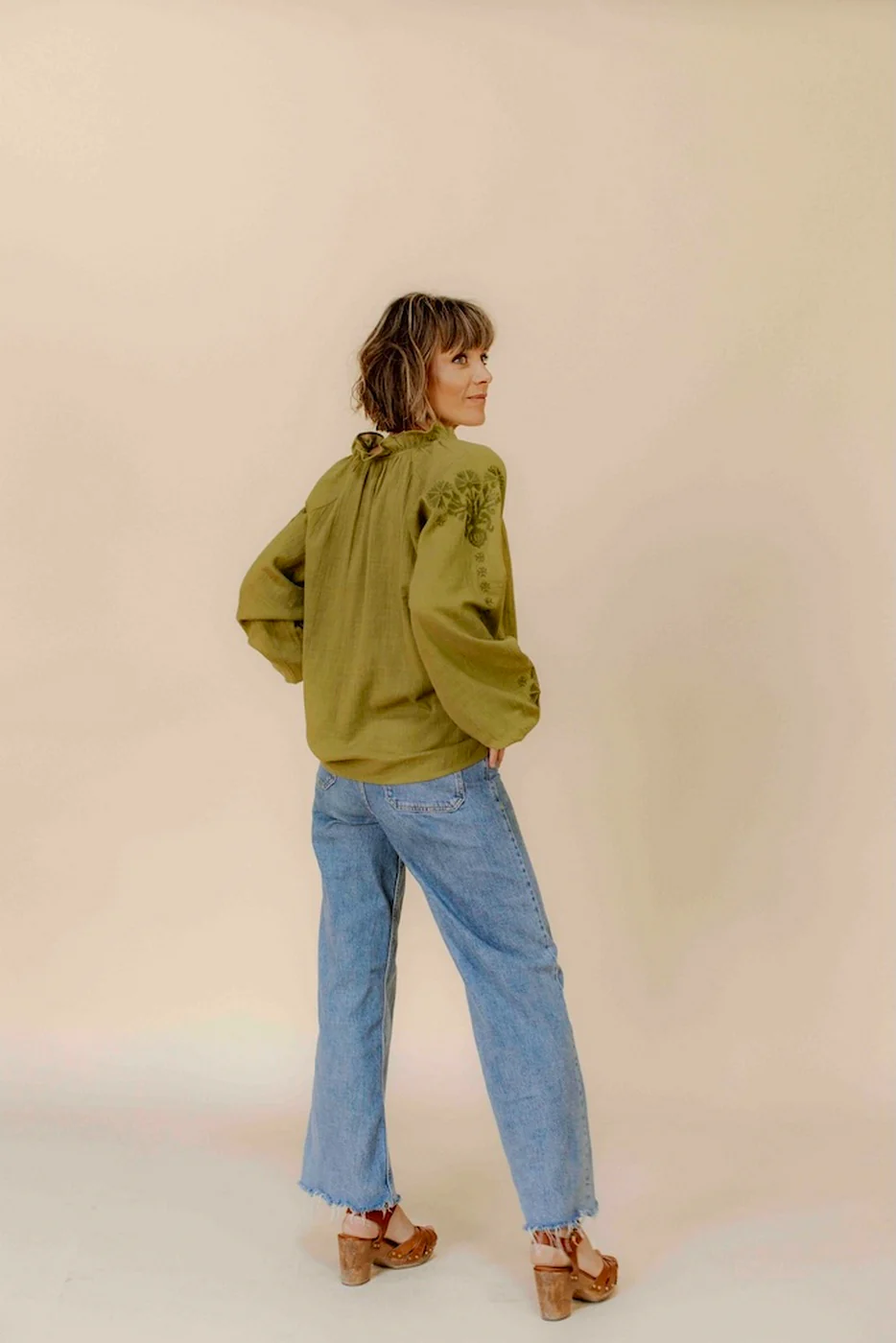 Blouse Vyshyvanka - Kaki - Image 2