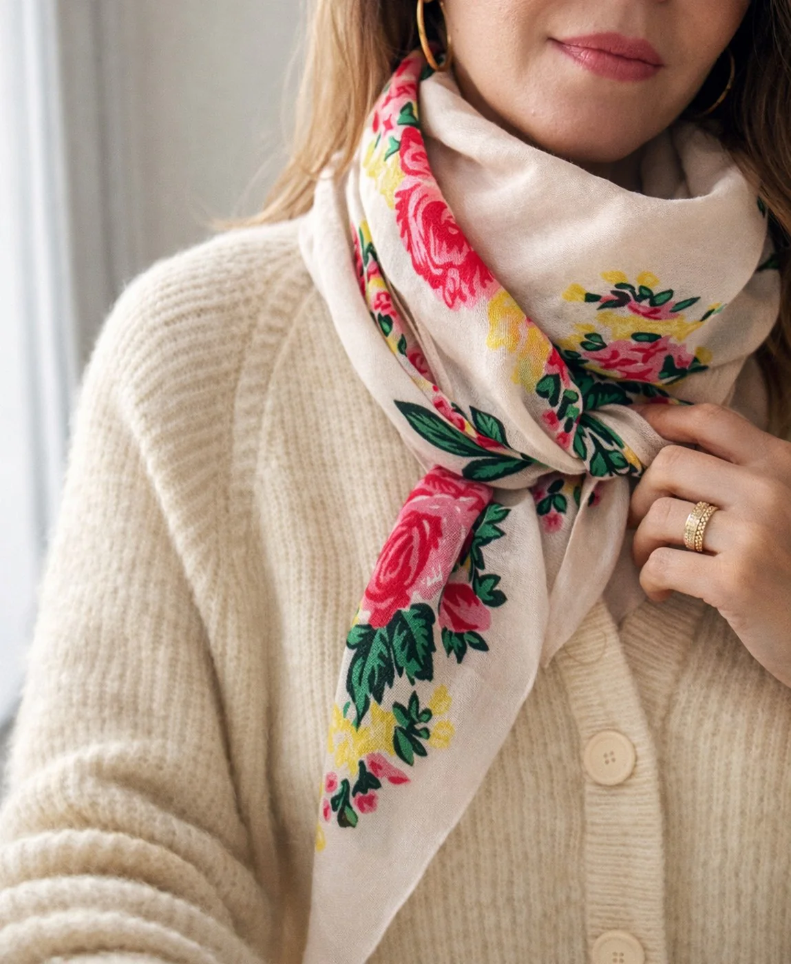 Foulard Elena - Ecru - Image 2