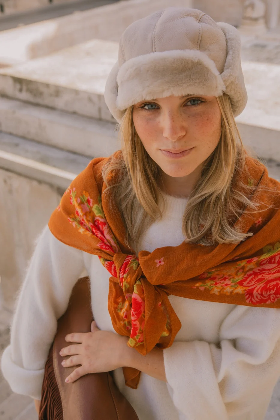 Foulard Elena - Marron - Image 5