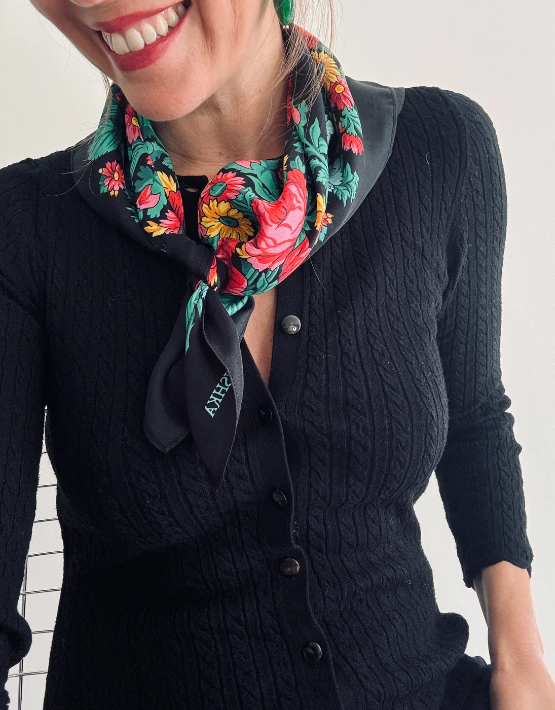 Foulard Pivonka - Noir - Image 3