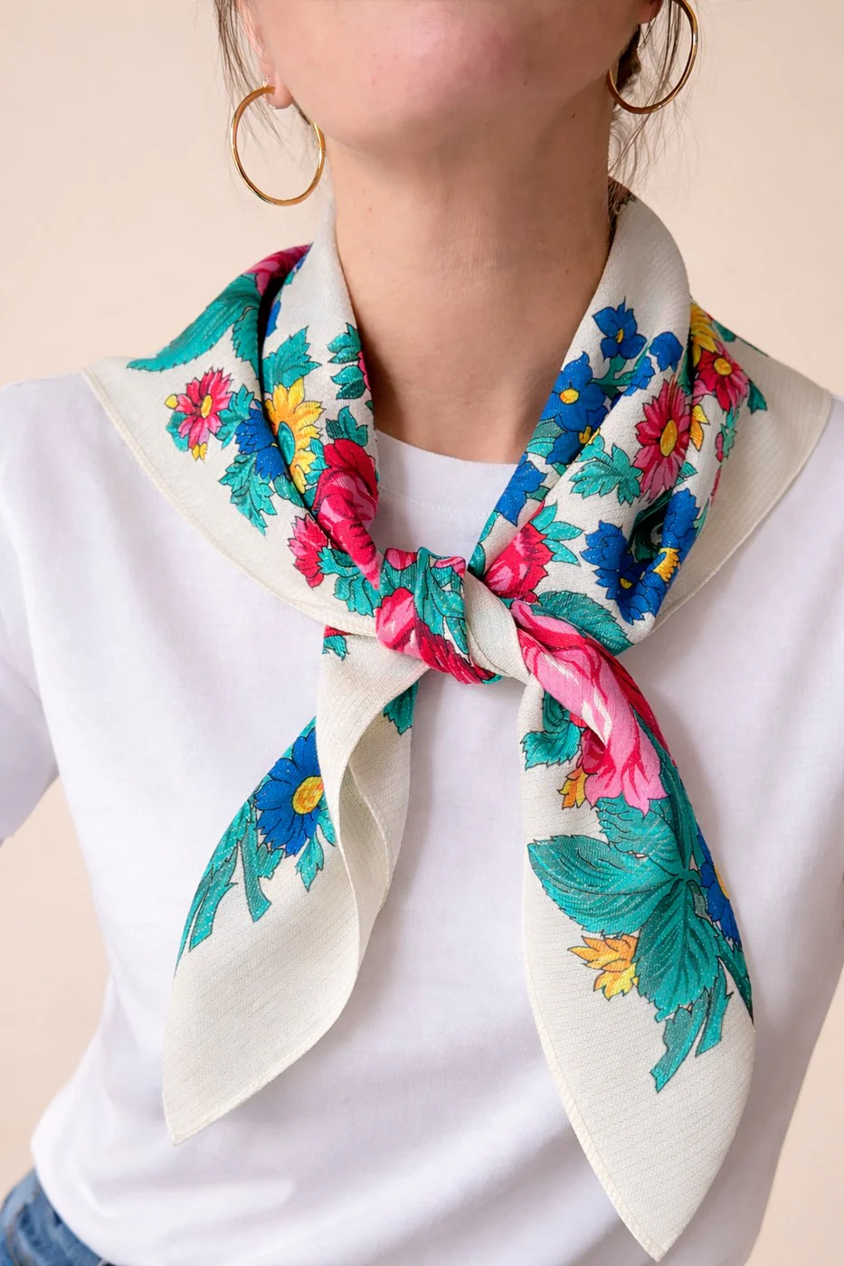 Foulard Pivonka - Blanc - Image 2