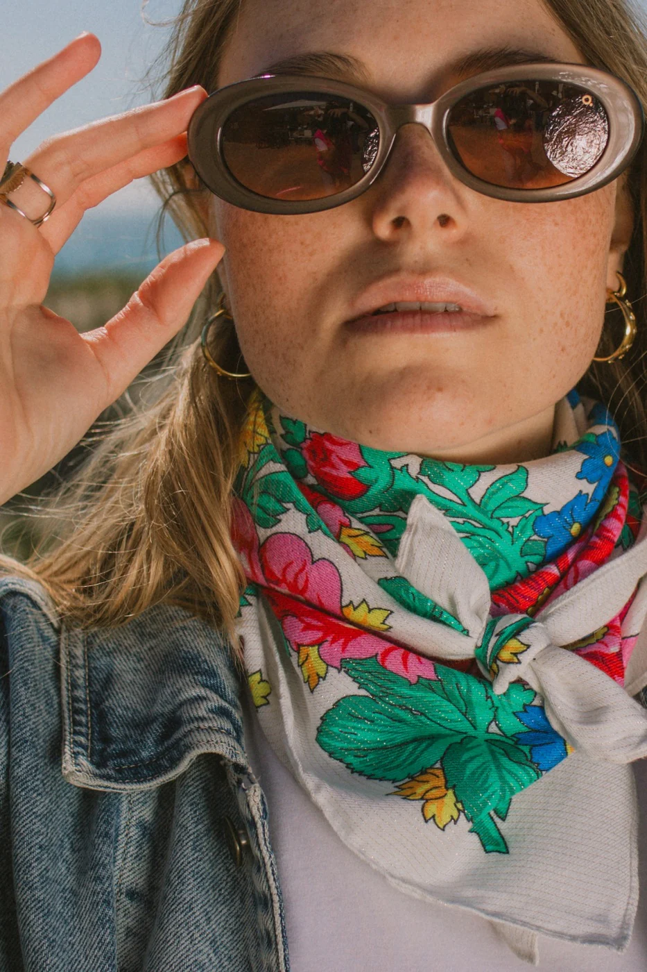 Foulard Pivonka - Blanc - Image 4