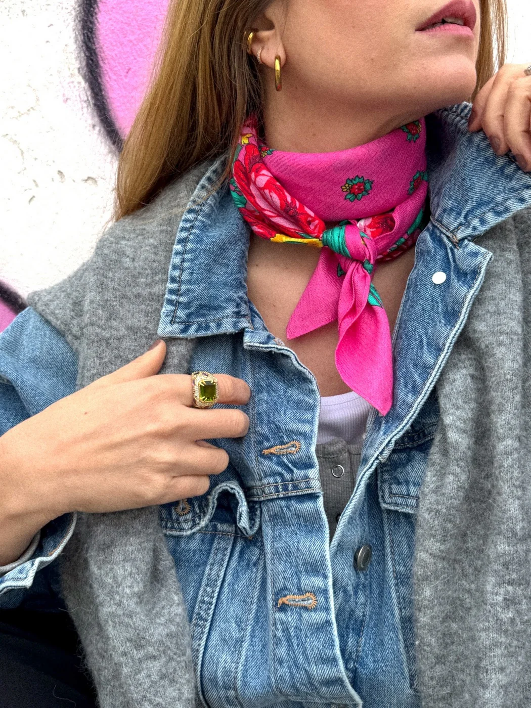 Foulard Pivonka - Rose - Image 5