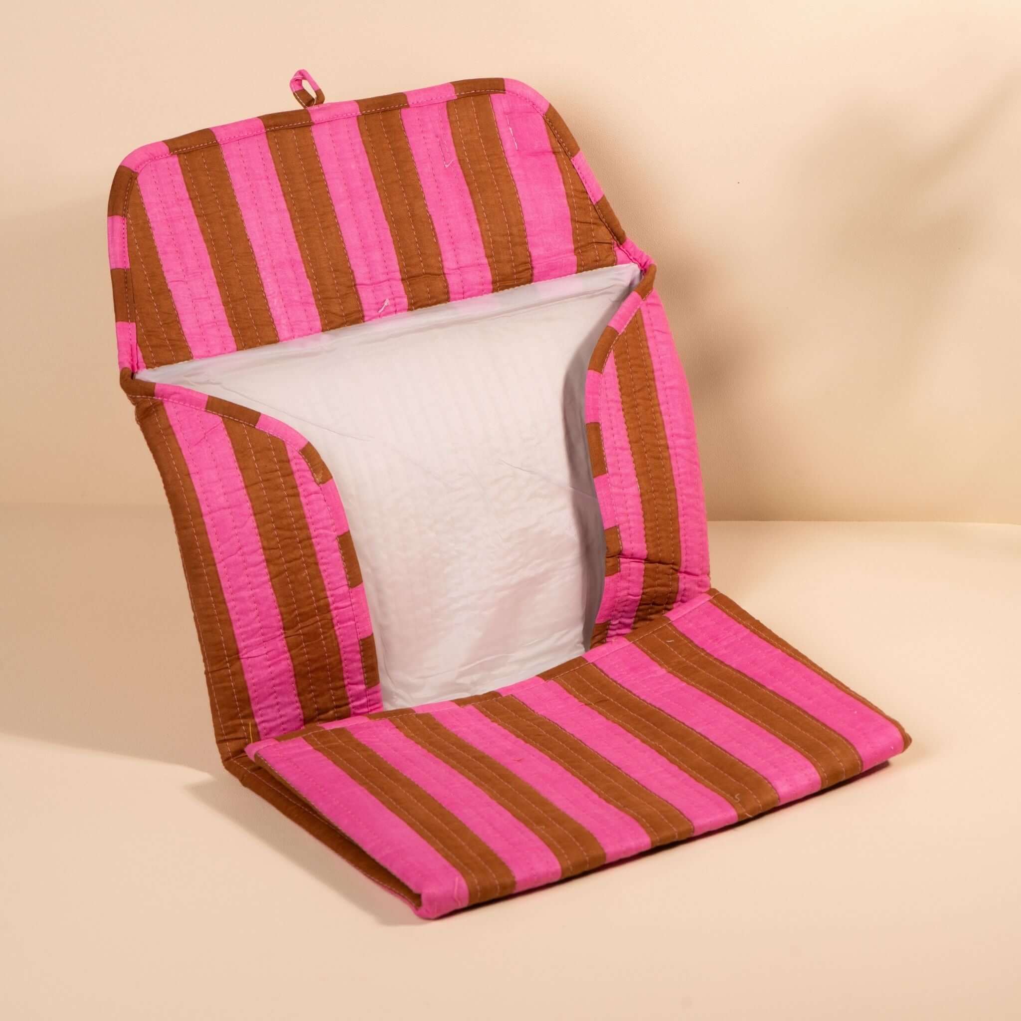 Matelas À Langer De Voyage Wulan - Rayé Rose Mocha - Image 2
