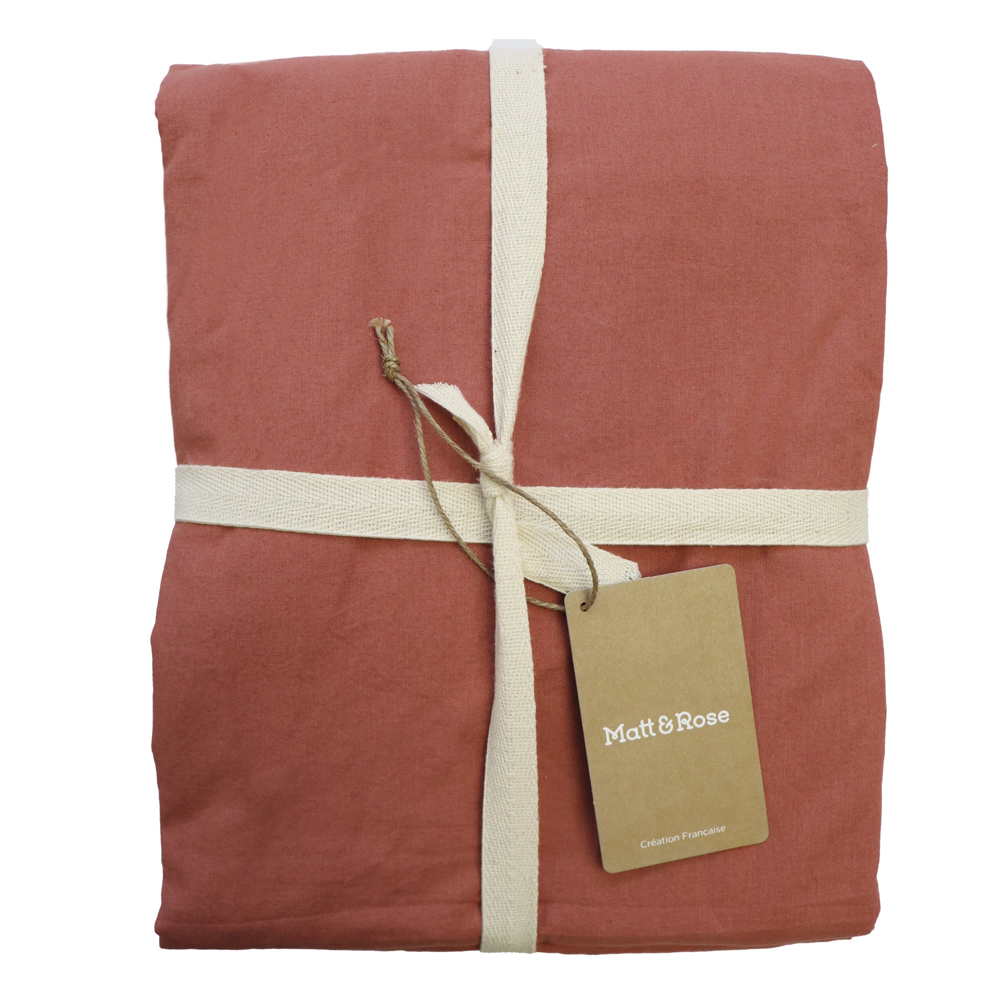 Housse De Couette - Coton Lavé - 100% Coton Lavé - Terre Cuite - Image 2