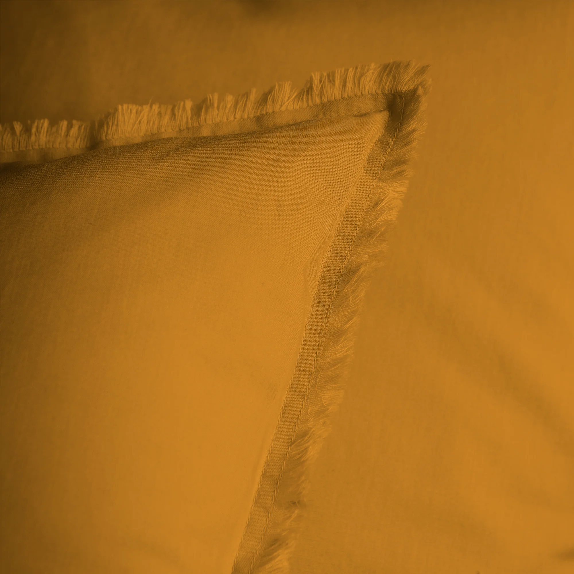 Parure De Lit Complète - Housse de Couette et Taies d'Oreillers - 100% Coton Lavé - Caramel - Image 4