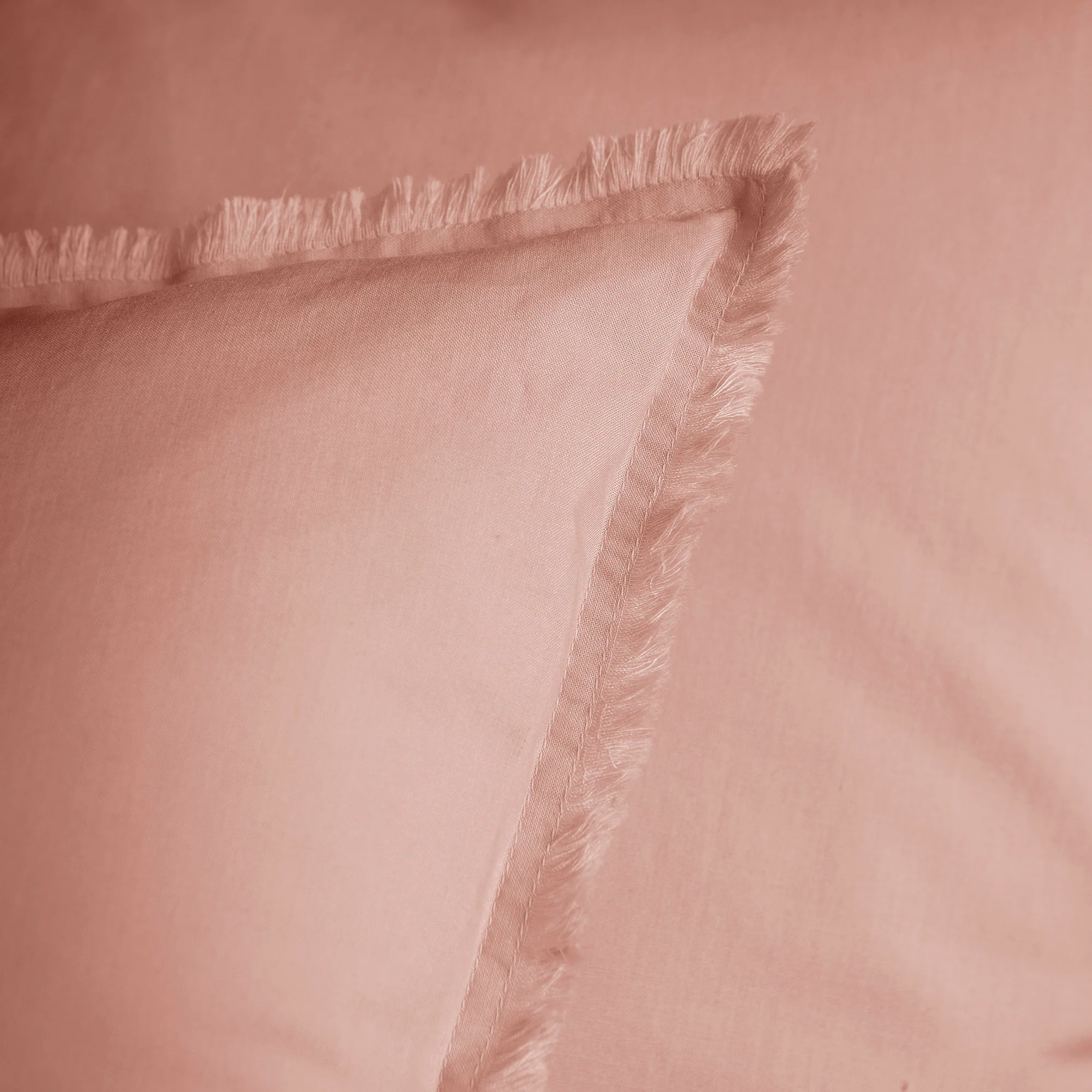 Parure De Lit Complète - Housse de Couette et Taies d'Oreillers - Coton Lavé - 100% Coton Lavé - Nude - Image 5
