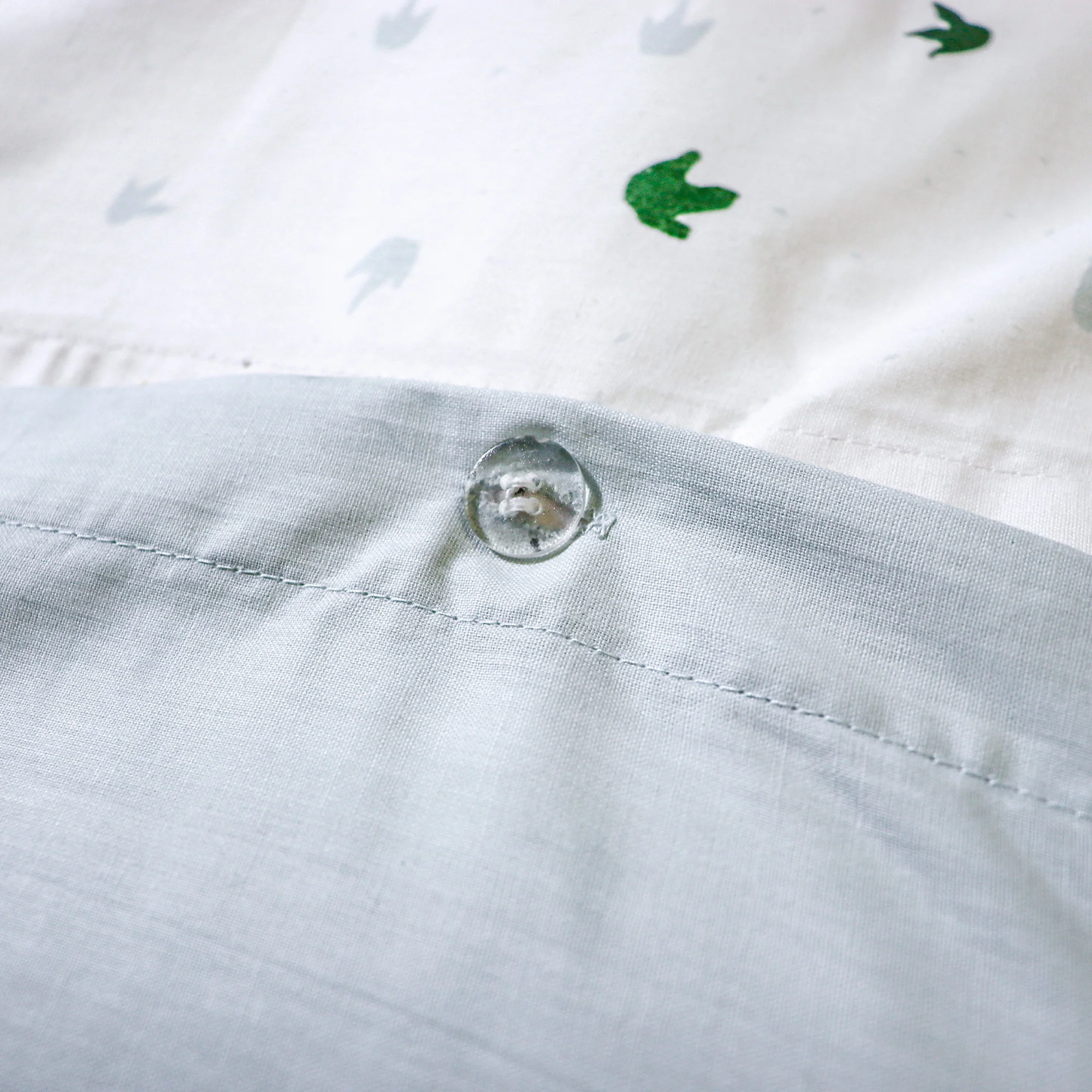 Parure De Lit - Dino Jungle - 100% Coton - Gris Et Blanc - Image 5
