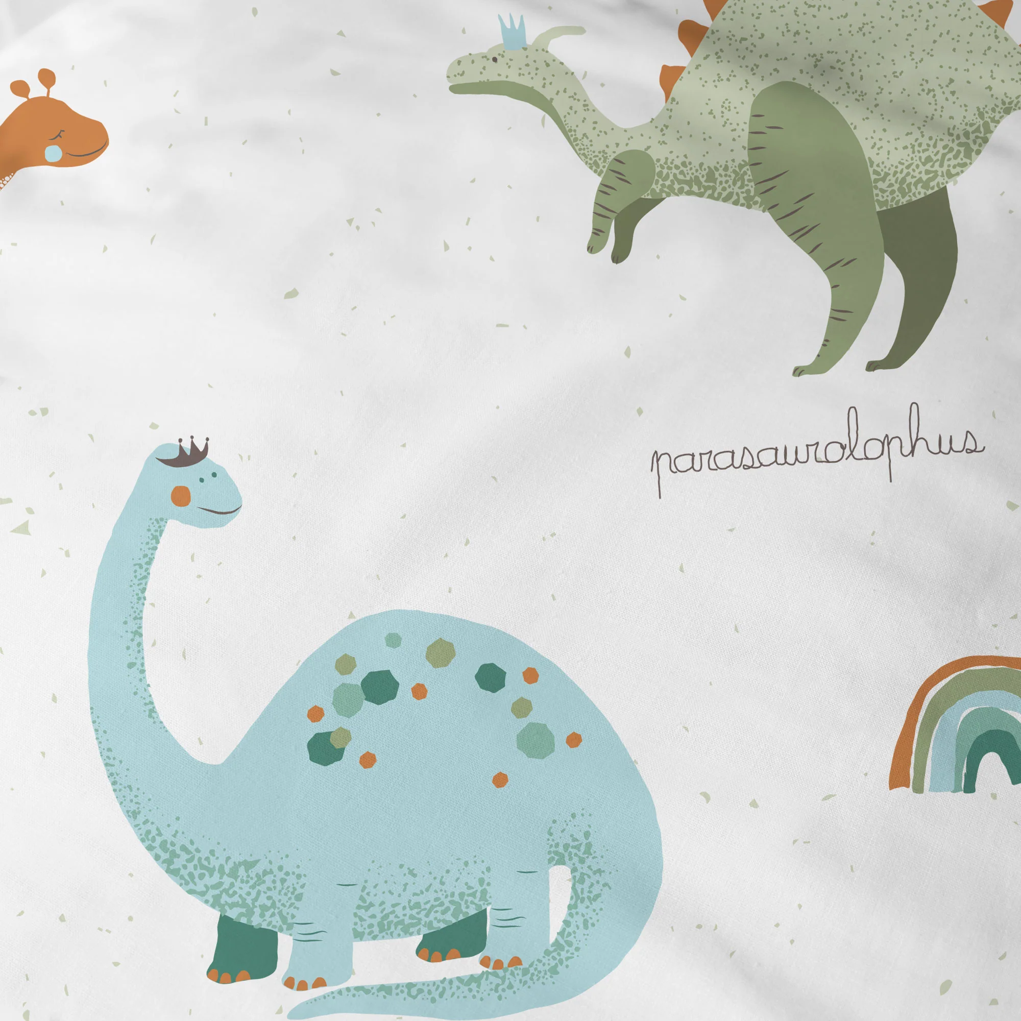 Parure De Lit - Dinos - 100% Coton - Blanc - Image 7