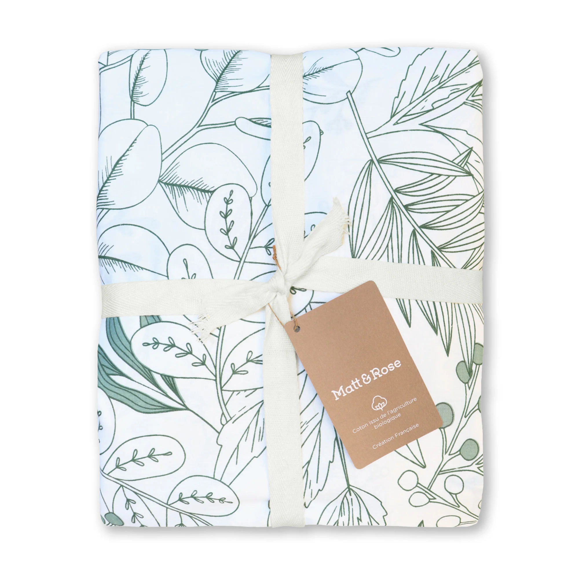 Parure De Lit - Esprit Botanique - 100% Coton - Blanc - Image 4
