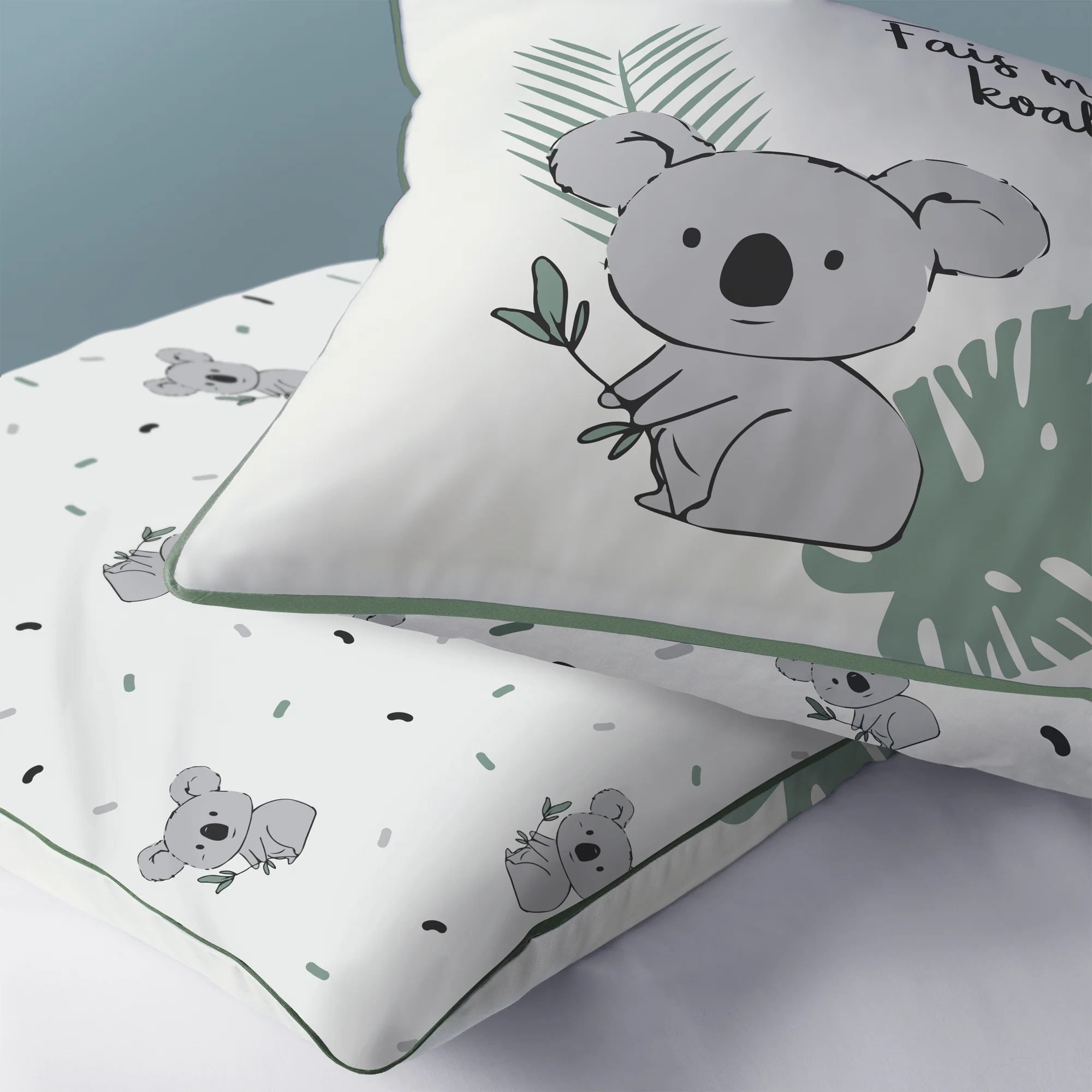 Parure De Lit - Koalas - 100% Coton - Ecru - Image 2