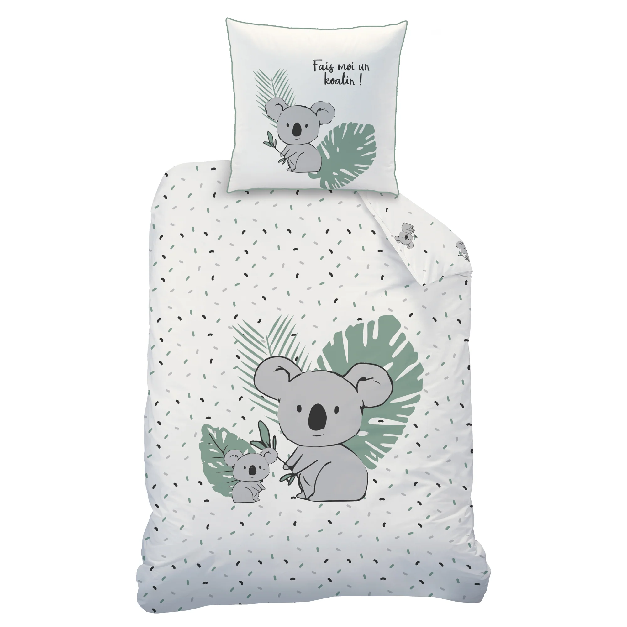 Parure De Lit - Koalas - 100% Coton - Ecru - Image 3