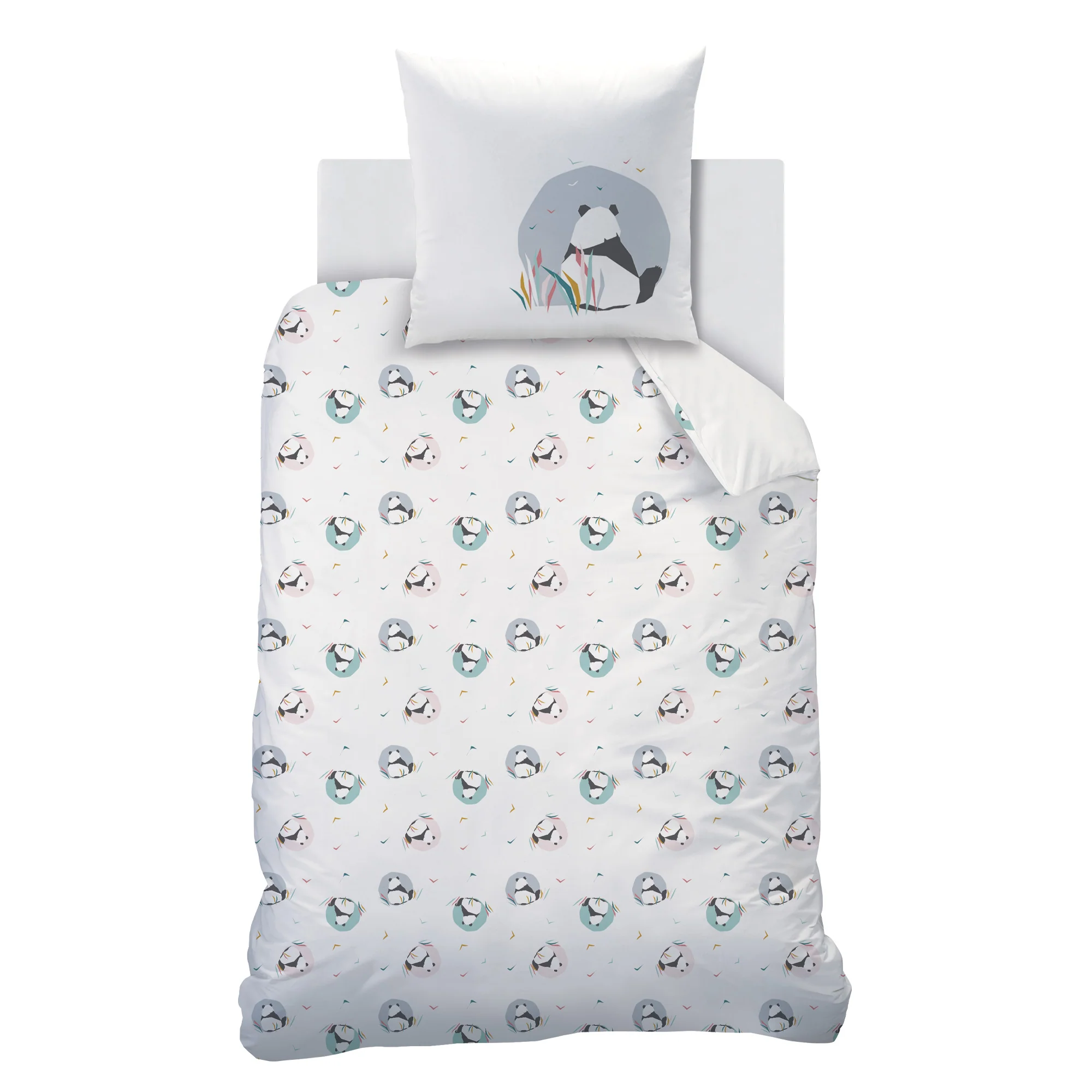 Parure De Lit - Panda - 100% Coton - Blanc - Image 4