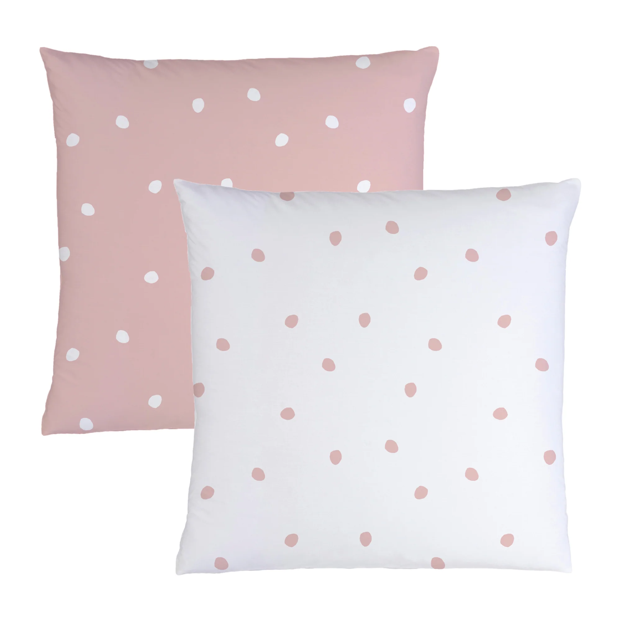 Parure De Lit - Pink Spots - 100% Coton - Rose Et Blanc - Image 5