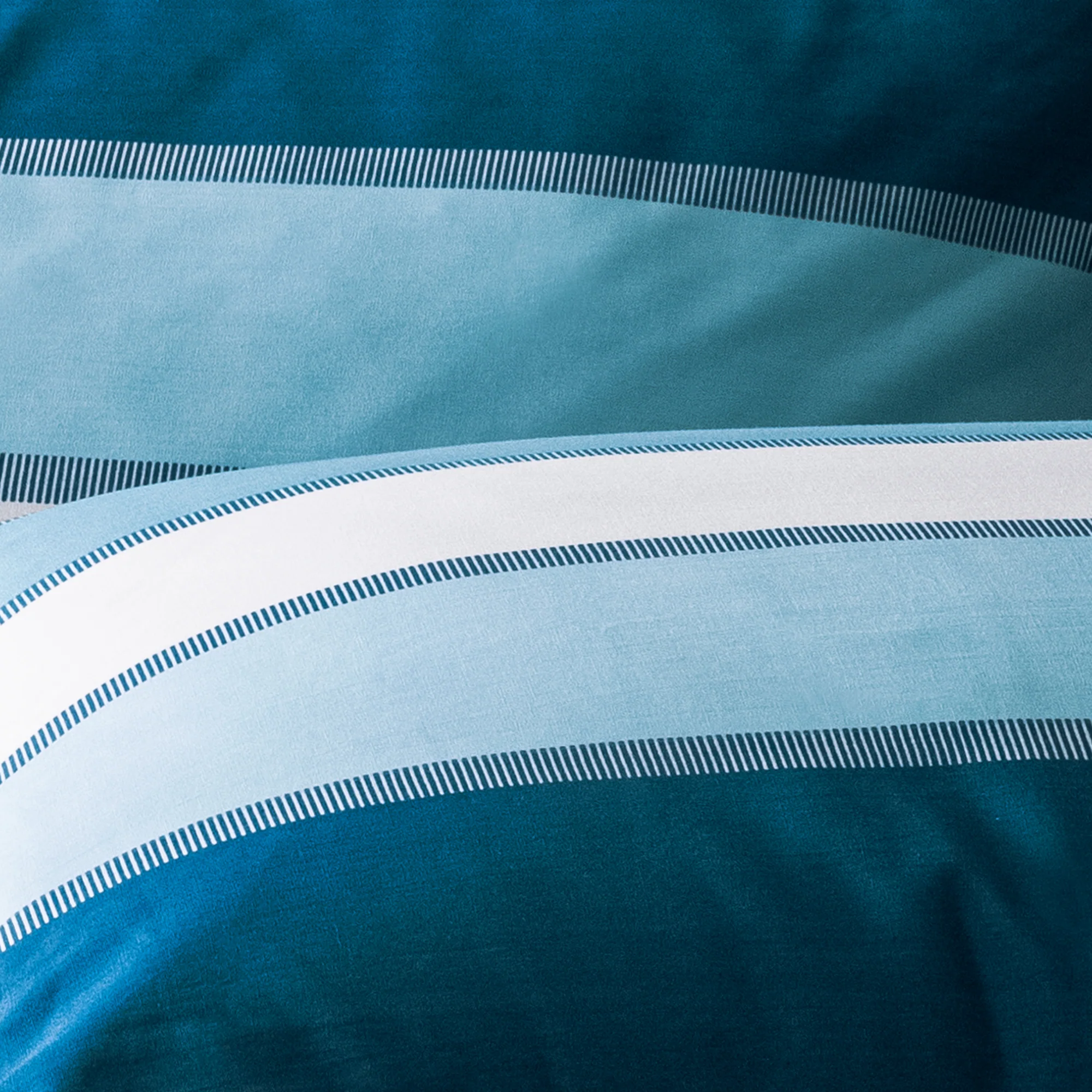 Parure De Lit - Tendance Océane - 100% Coton - Bleu - Image 8