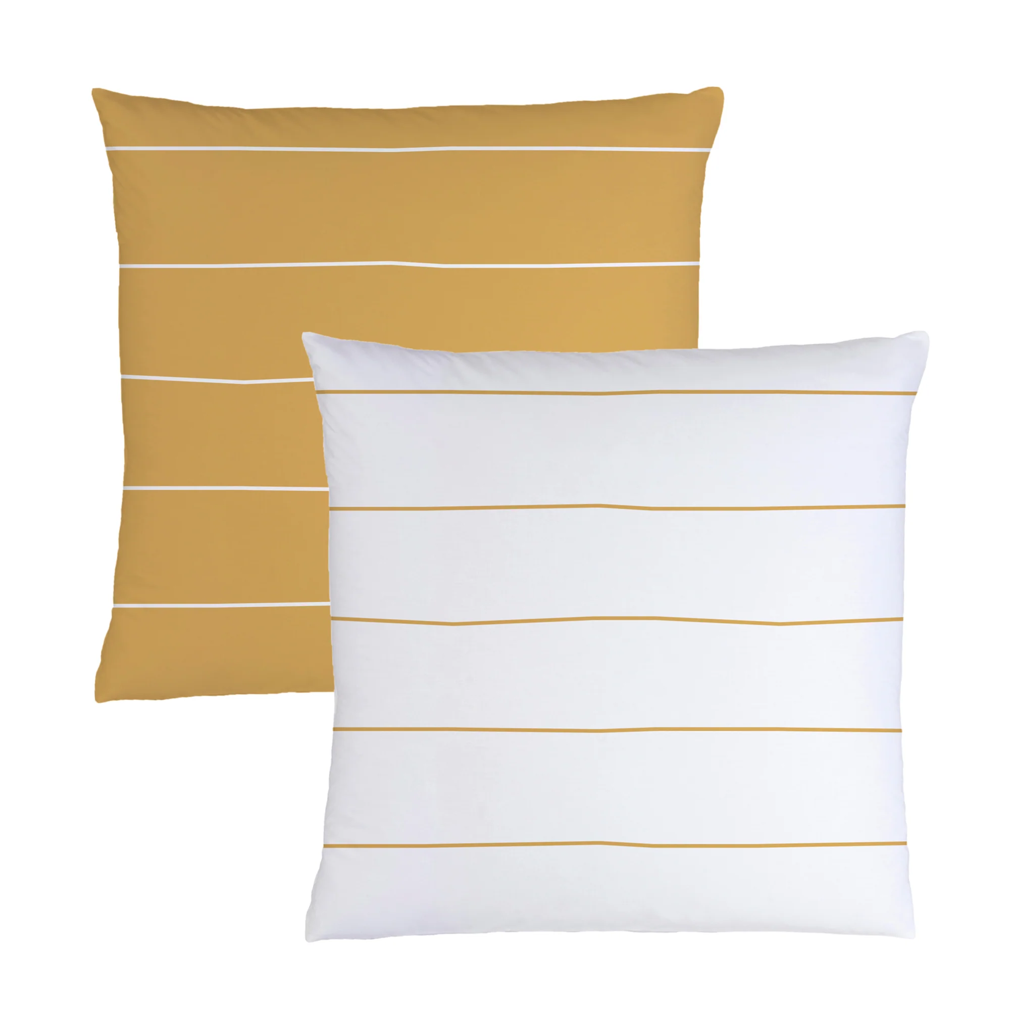 Parure De Lit - Toffee Stripes - 100% Coton - Caramel Et Blanc - Image 5