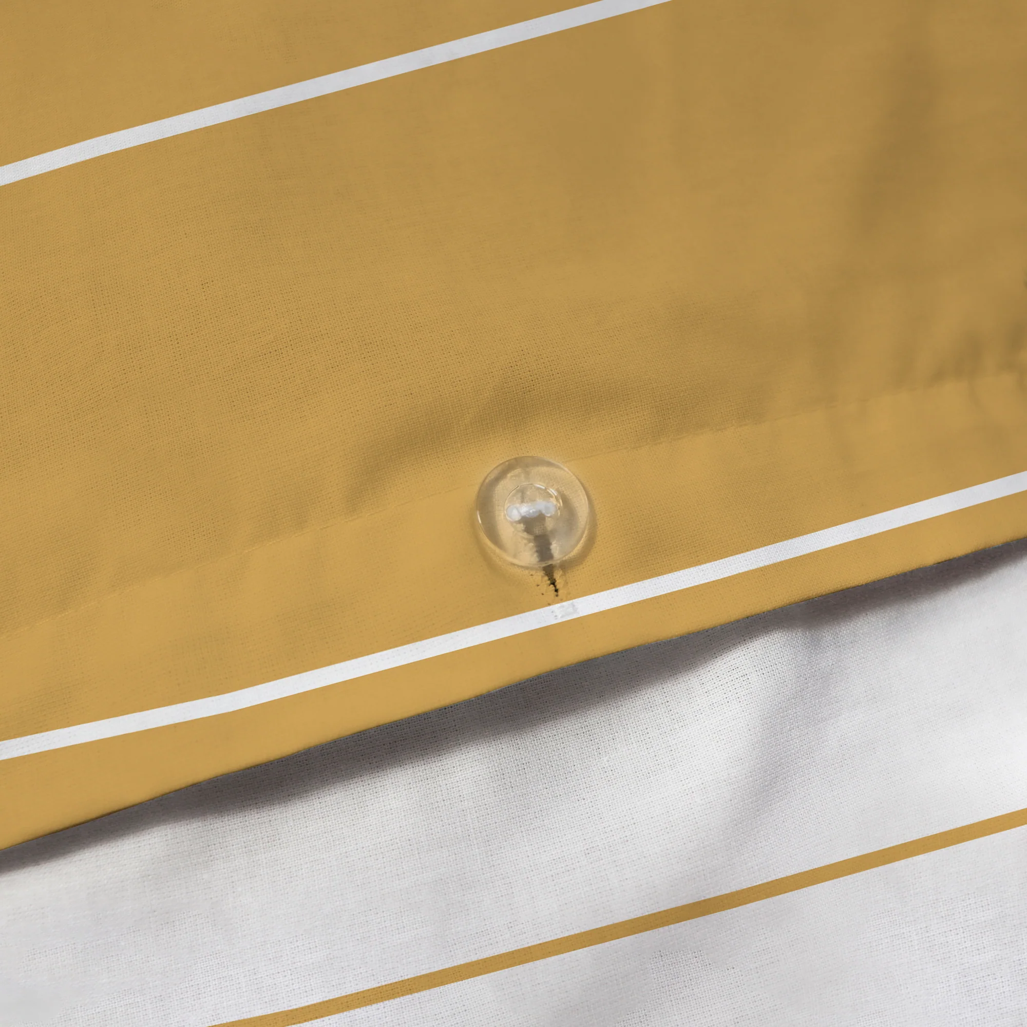 Parure De Lit - Toffee Stripes - 100% Coton - Caramel Et Blanc - Image 7