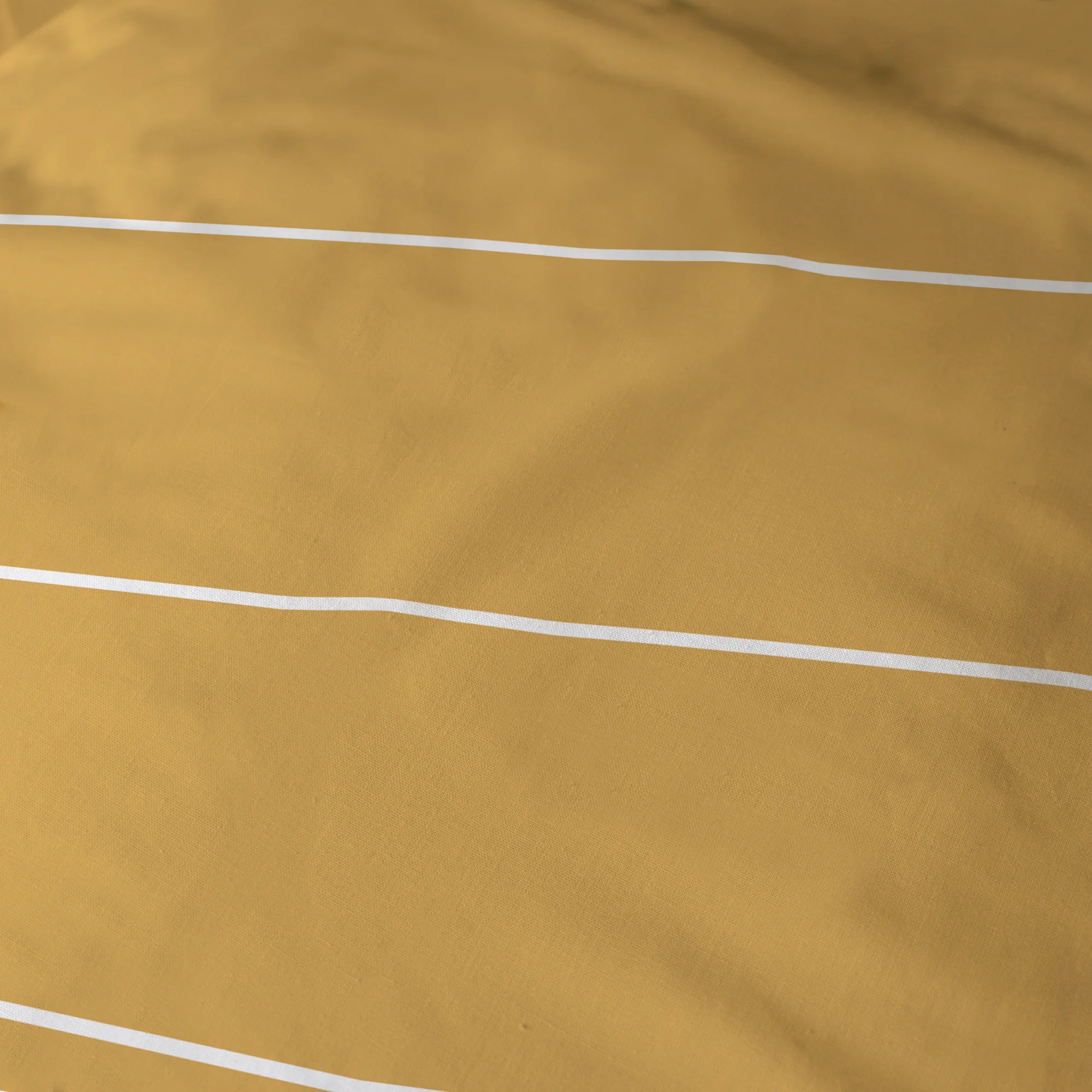 Parure De Lit - Toffee Stripes - 100% Coton - Caramel Et Blanc - Image 8