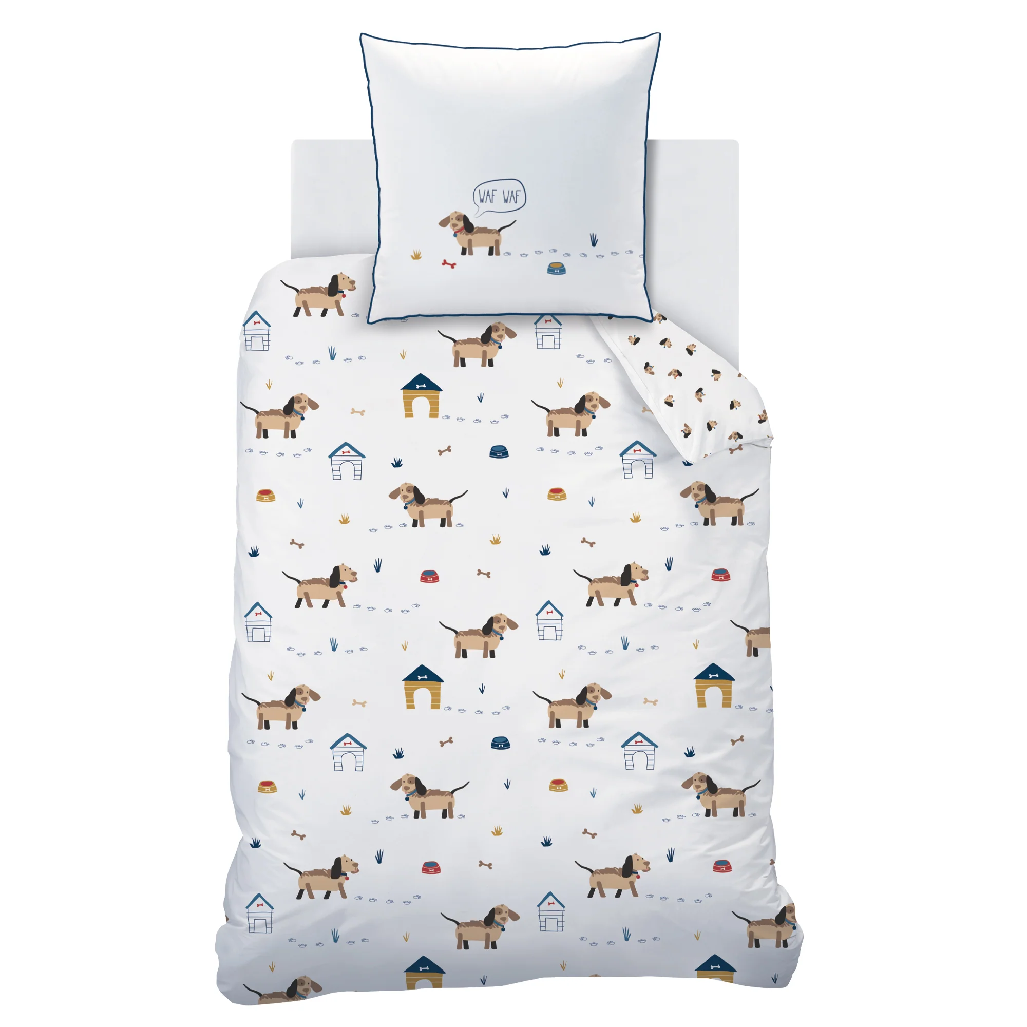 Parure De Lit - Waf Waf - 100% Coton - Blanc - Image 4