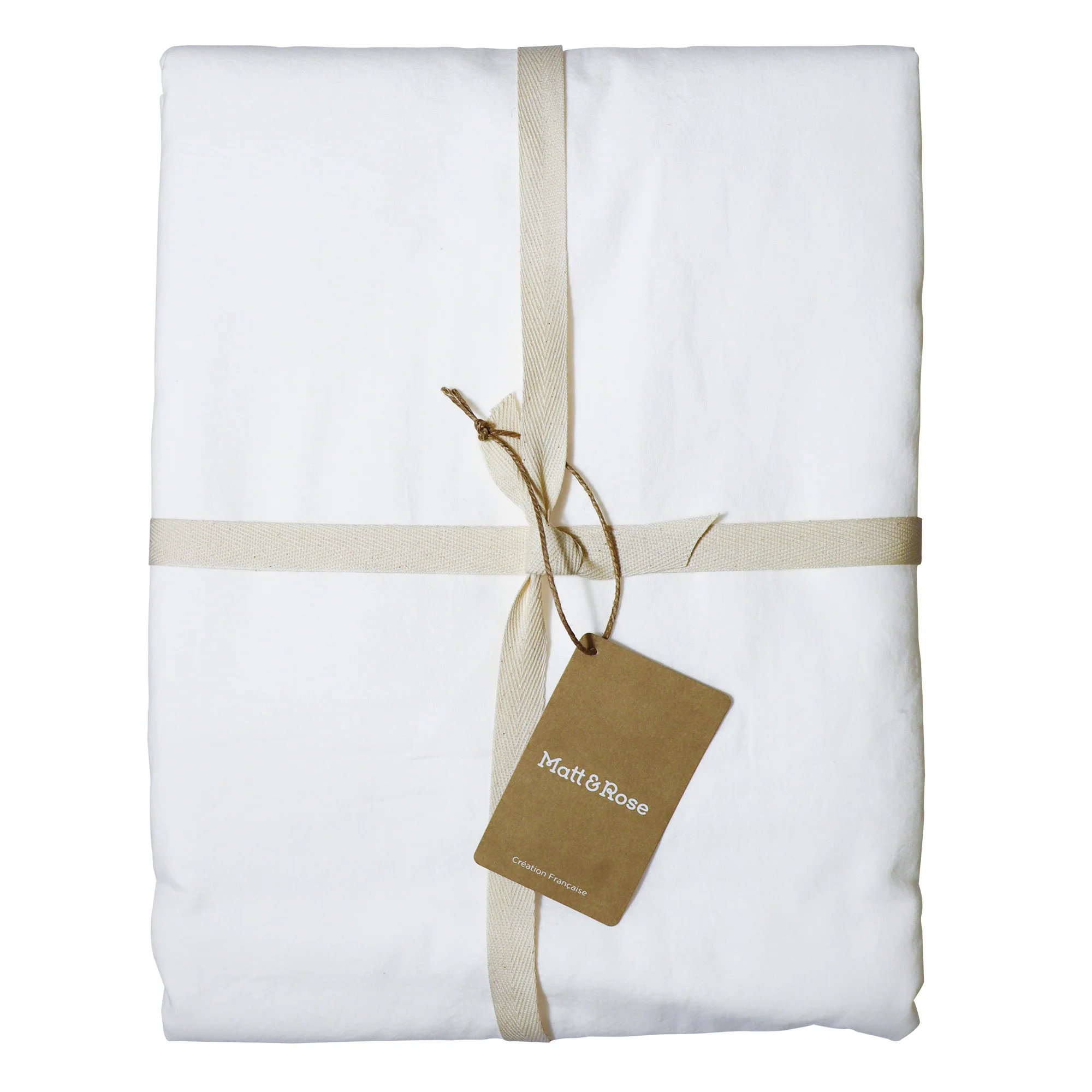 Lot De 2 Taies D'Oreillers - Coton Lavé Volant - 100% Coton Lavé - Blanc - Image 4
