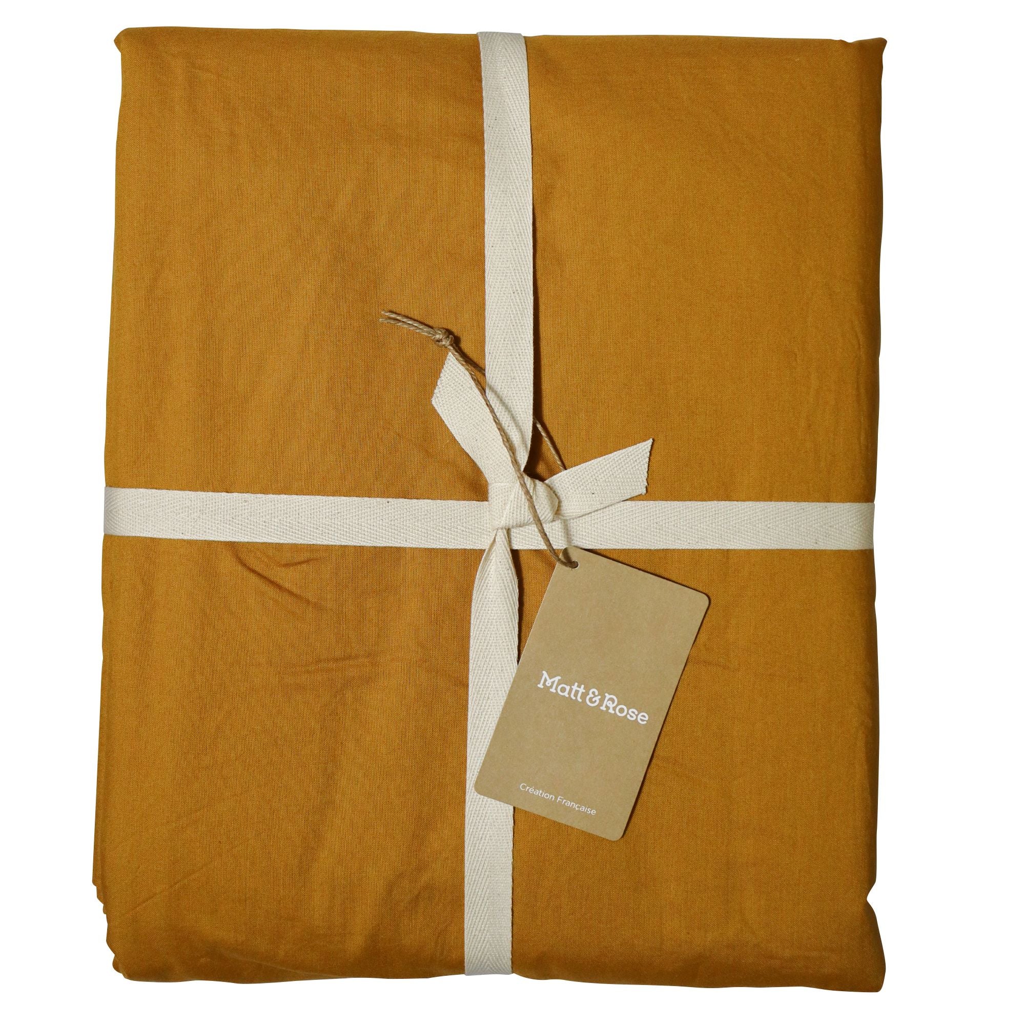 Lot De 2 Taies D'Oreillers - Coton Lavé Volant - 100% Coton Lavé - Caramel - Image 4