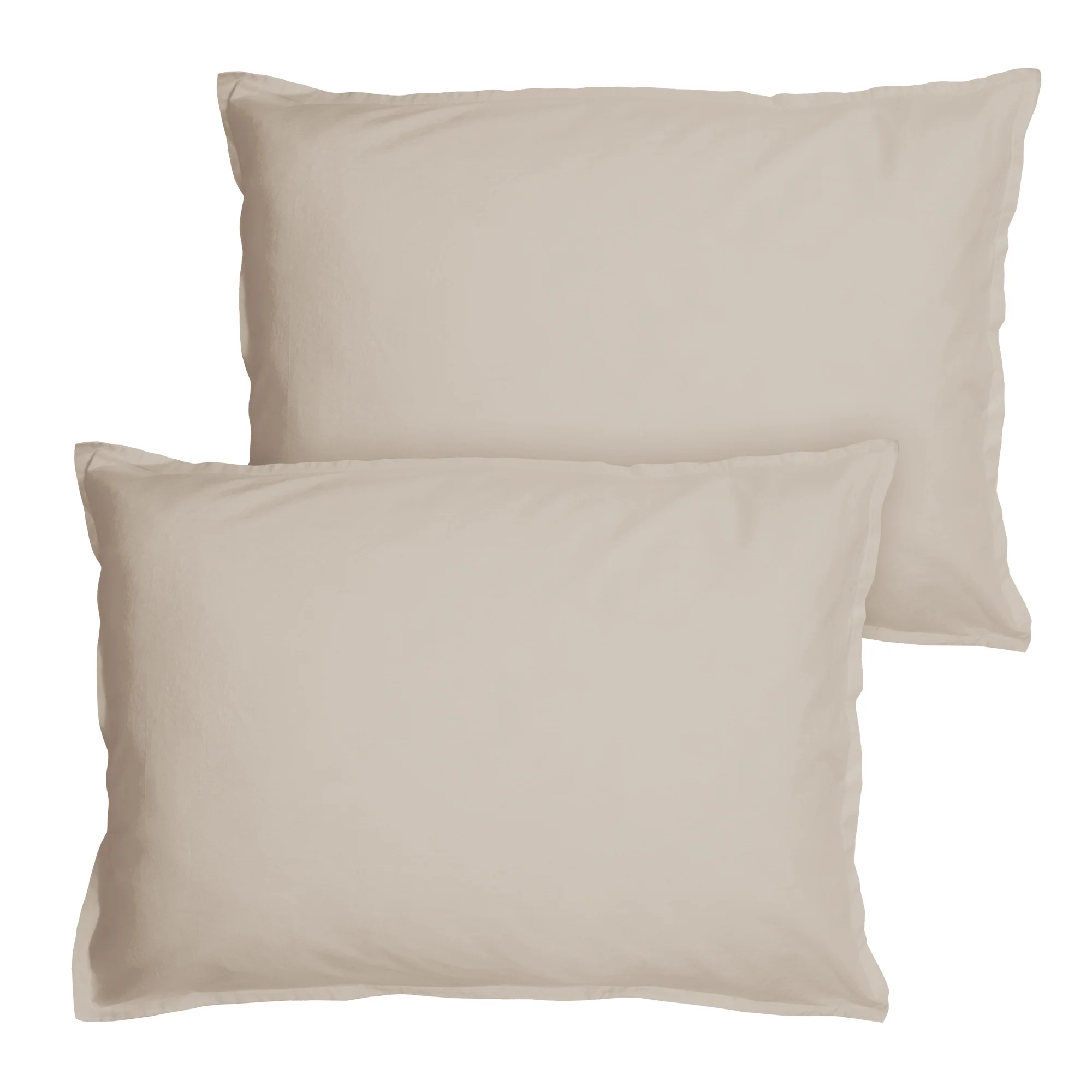Lot De 2 Taies D'Oreillers - Coton Lavé Volant - 100% Coton Lavé - Lin - Image 8