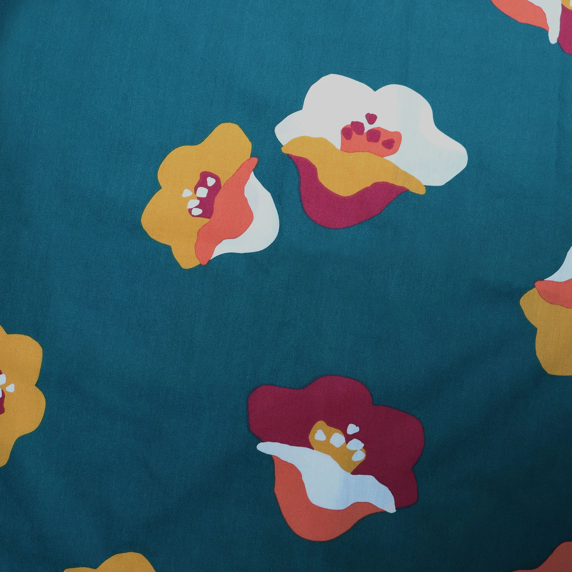 Lot De 2 Taies D'Oreillers - Narcisse - 100% Coton - Bleu Canard Et Blanc - Image 8