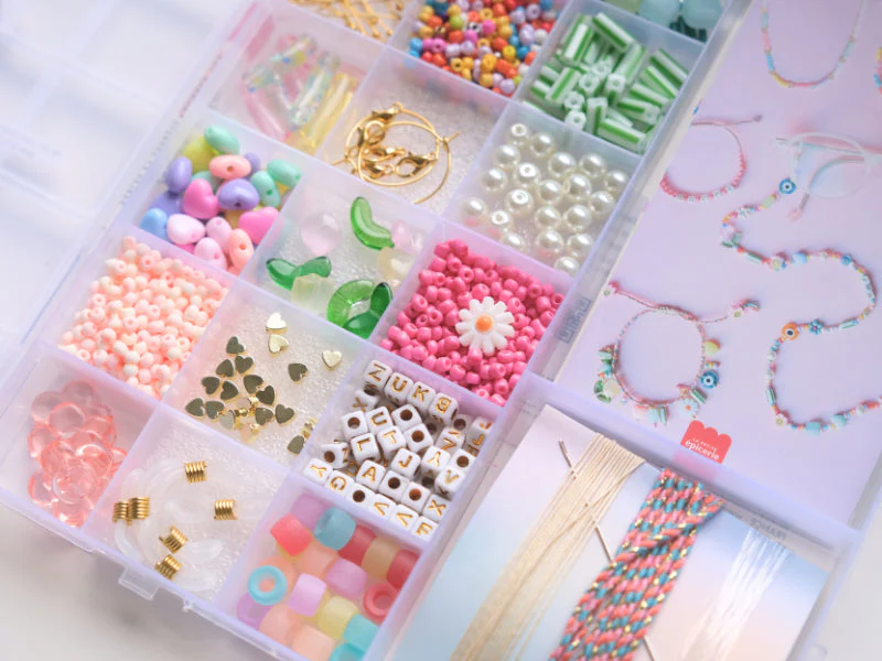 Maxi Boîte Bubble Tea - 20 Compartiments Perles & Apprêts Pour Création De Bijoux - Image 3