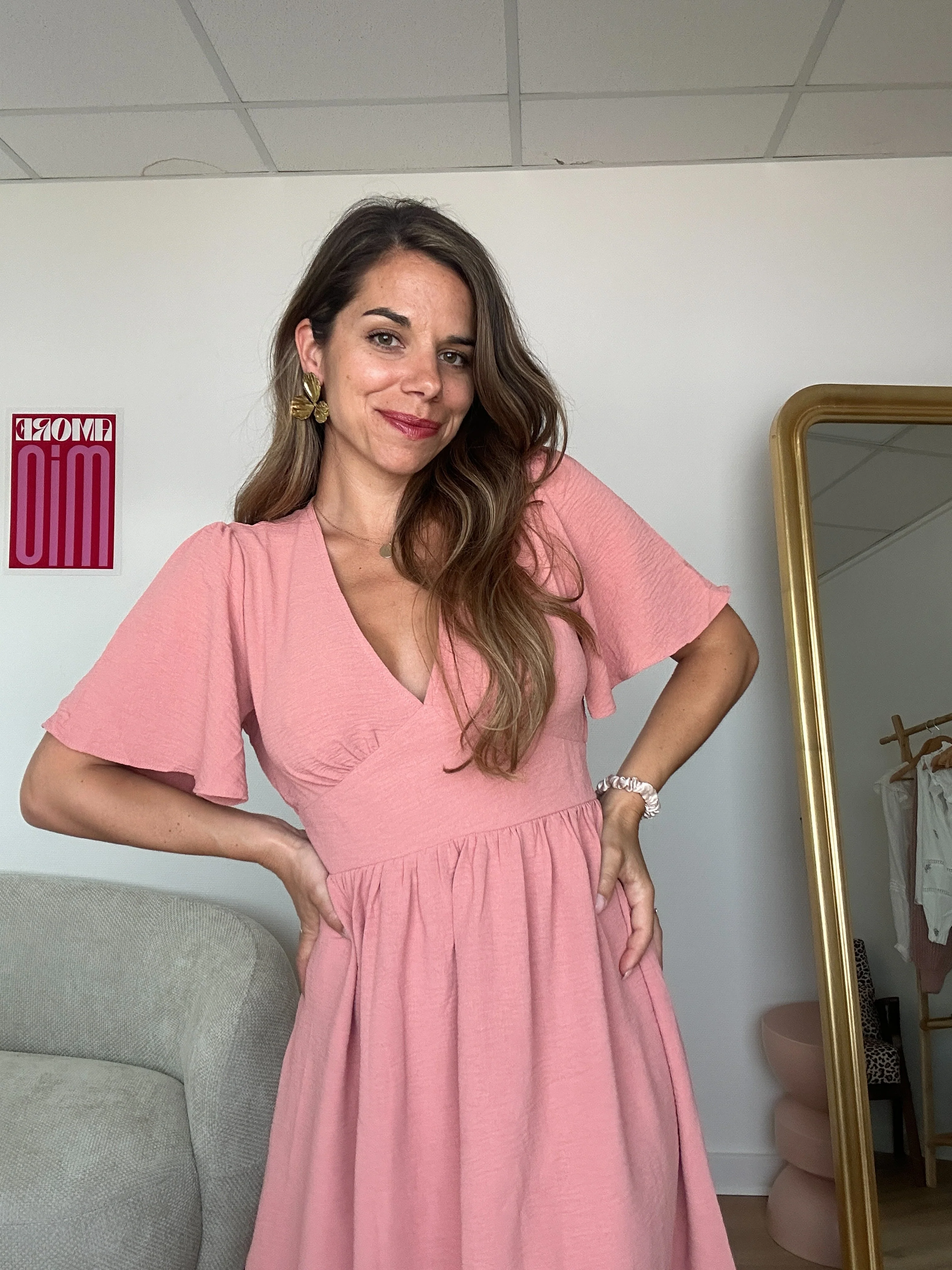 Mini Robe Marbella - Rose - Image 2