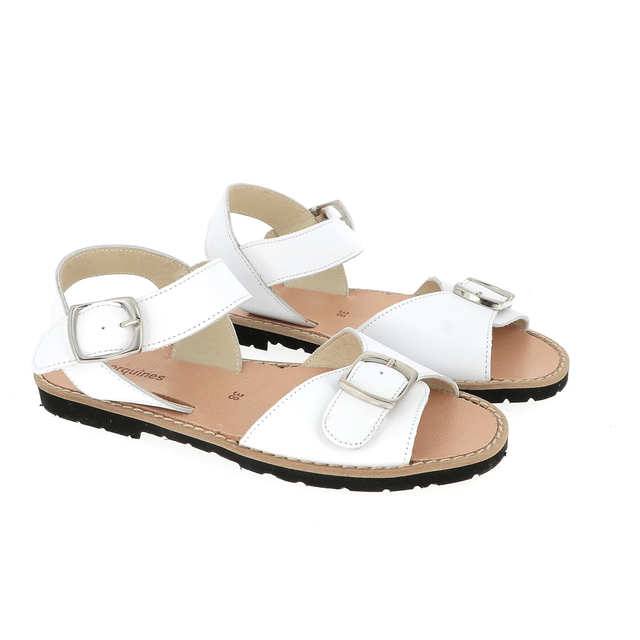 Sandales Avarca Boucle Cuir Blanco - Blanc - Image 2