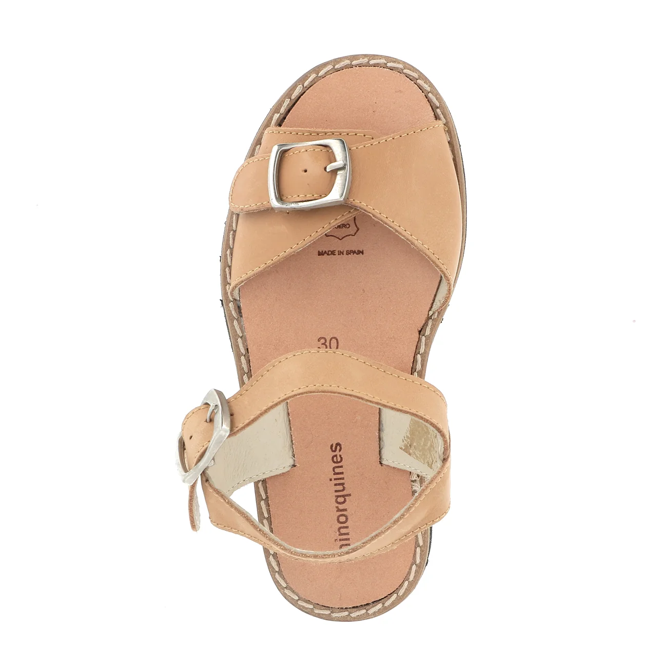 Sandales Avarca Boucle Cuir Naturel - Marron - Image 2