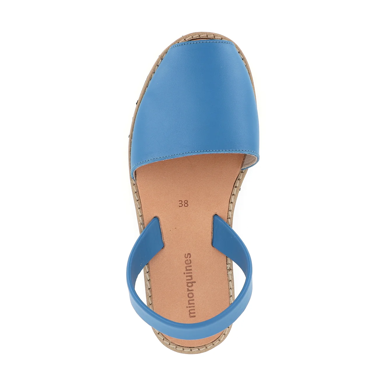 Sandales Avarca Cuir Capri - Bleu - Image 2