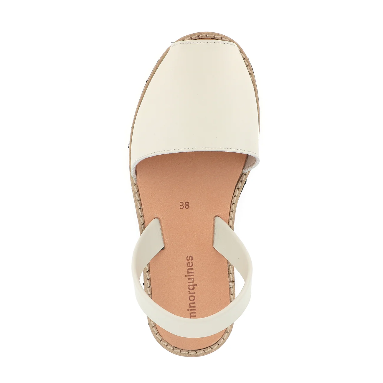 Sandales Avarca Cuir Tangon - Beige - Image 2