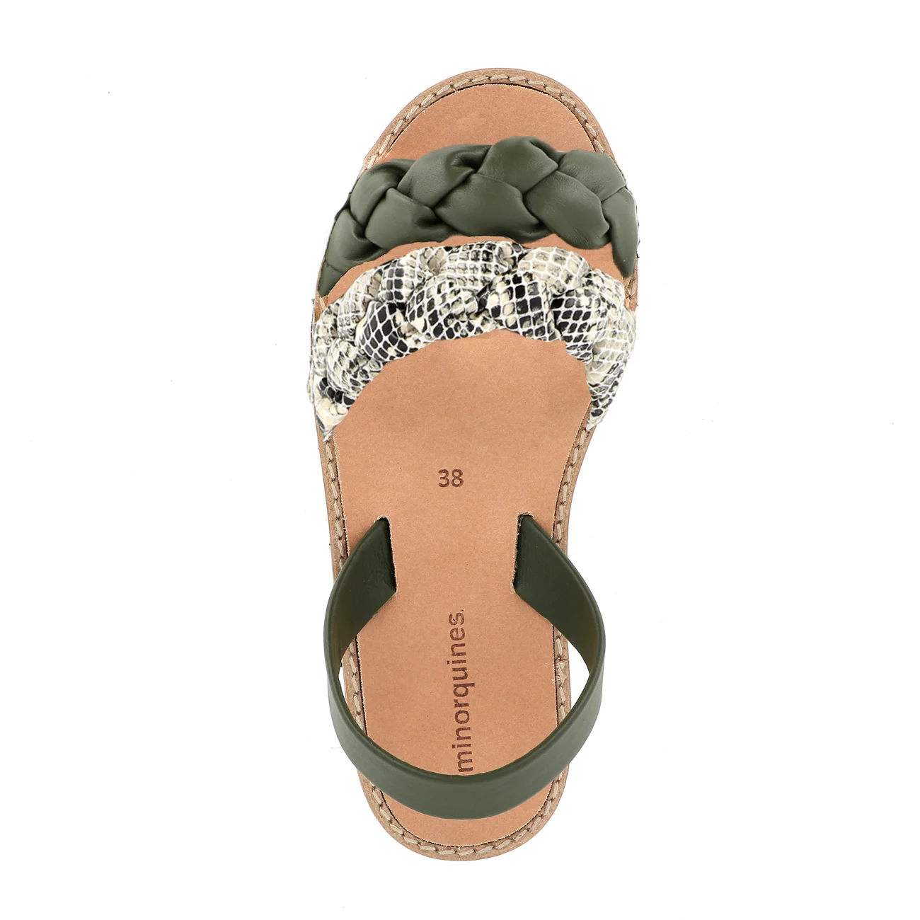 Sandales Avarca Cabrera Army/Reptile Sable - Vert - Image 3