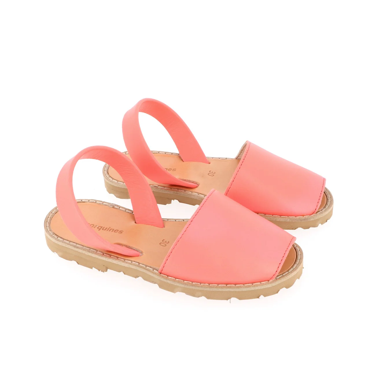 Sandales Avarca Cuir Coral - Rose - Image 4