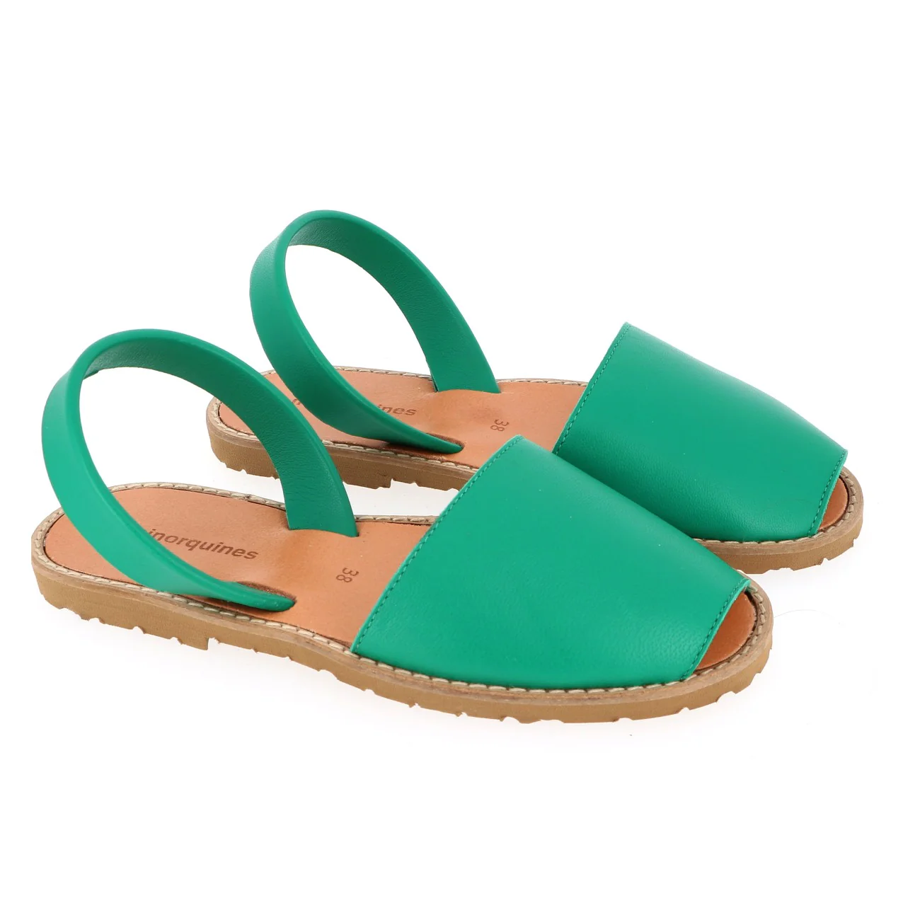 Sandales Avarca Cuir Emerald - Vert - Image 2