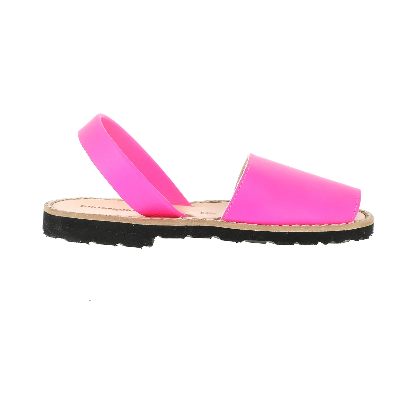 Sandales Avarca Cuir Fluo Fuchsia - Rose - Image 3