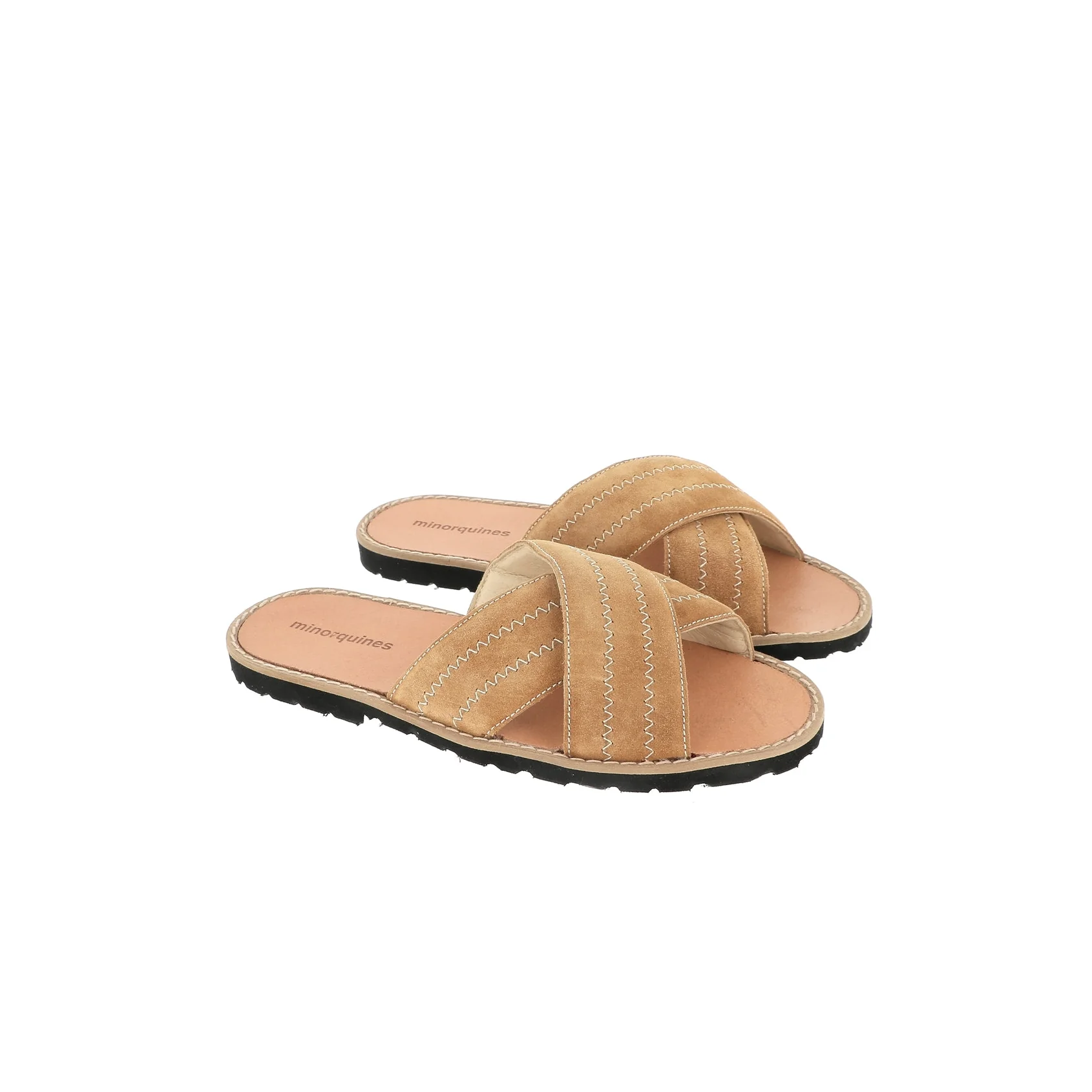 Sandales Avarca Mule Velours Naturel - Marron - Image 2
