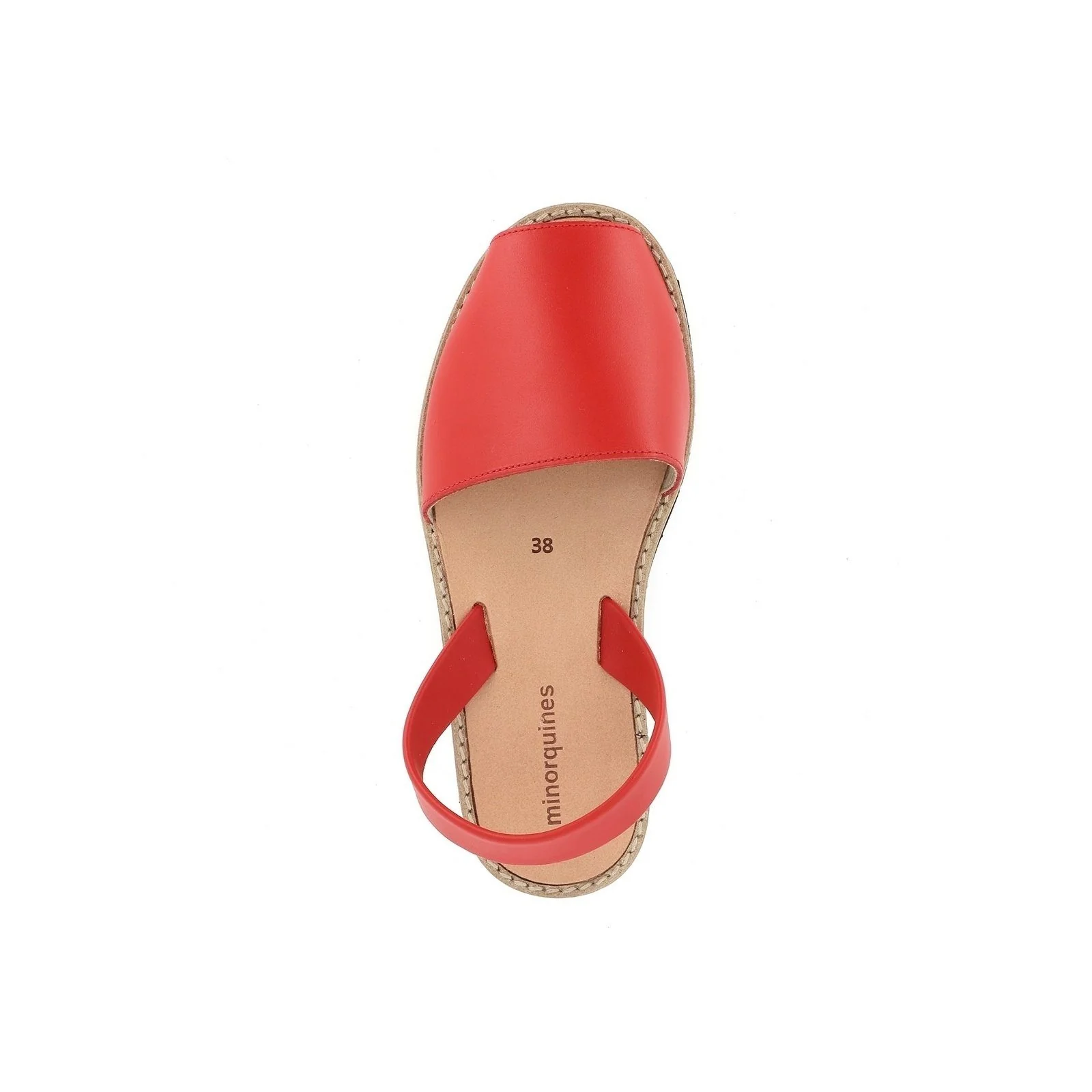 Sandales Avarca Cuir Pomodoro - Rouge - Image 3