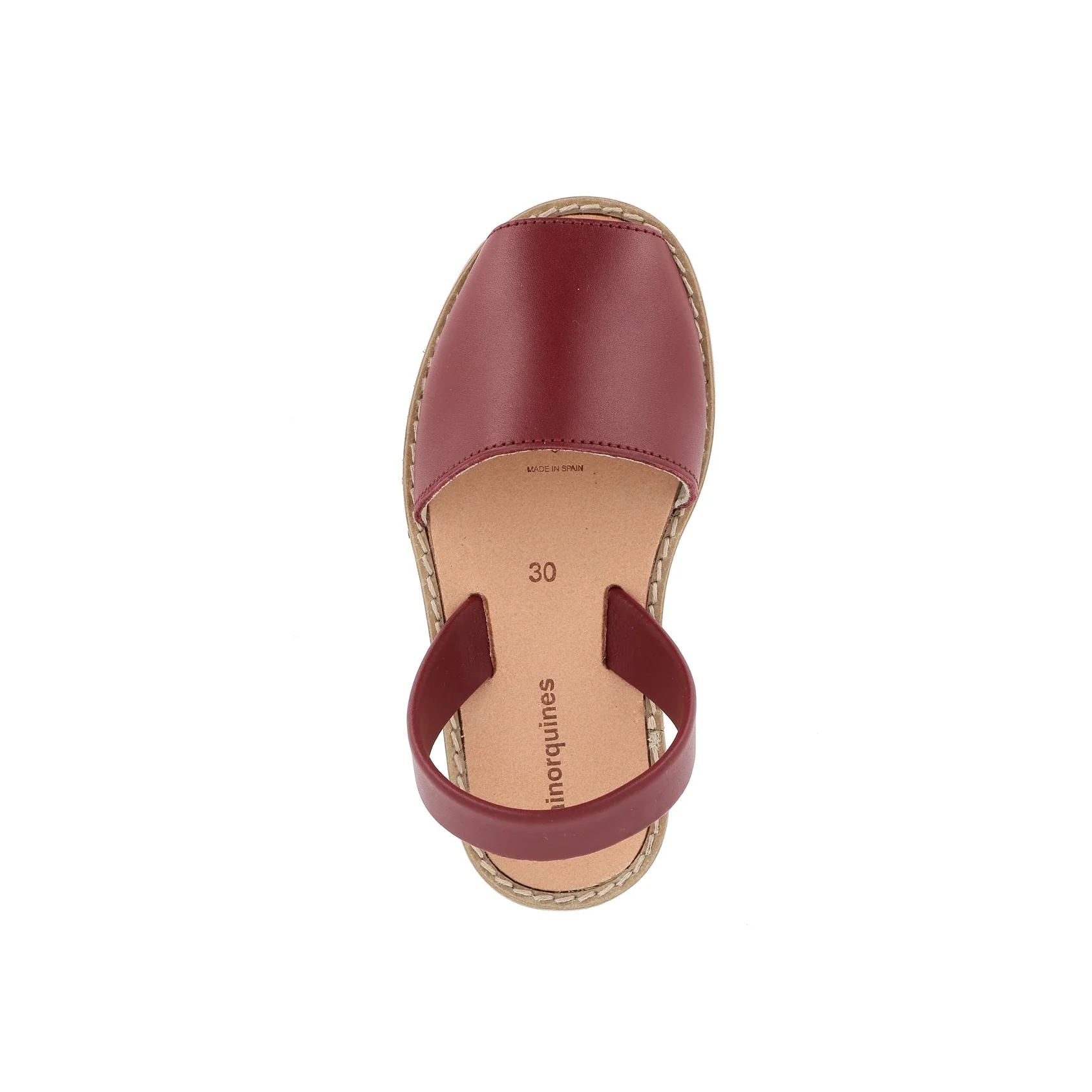 Sandales Avarca Cuir Tosca - Bordeaux - Image 3