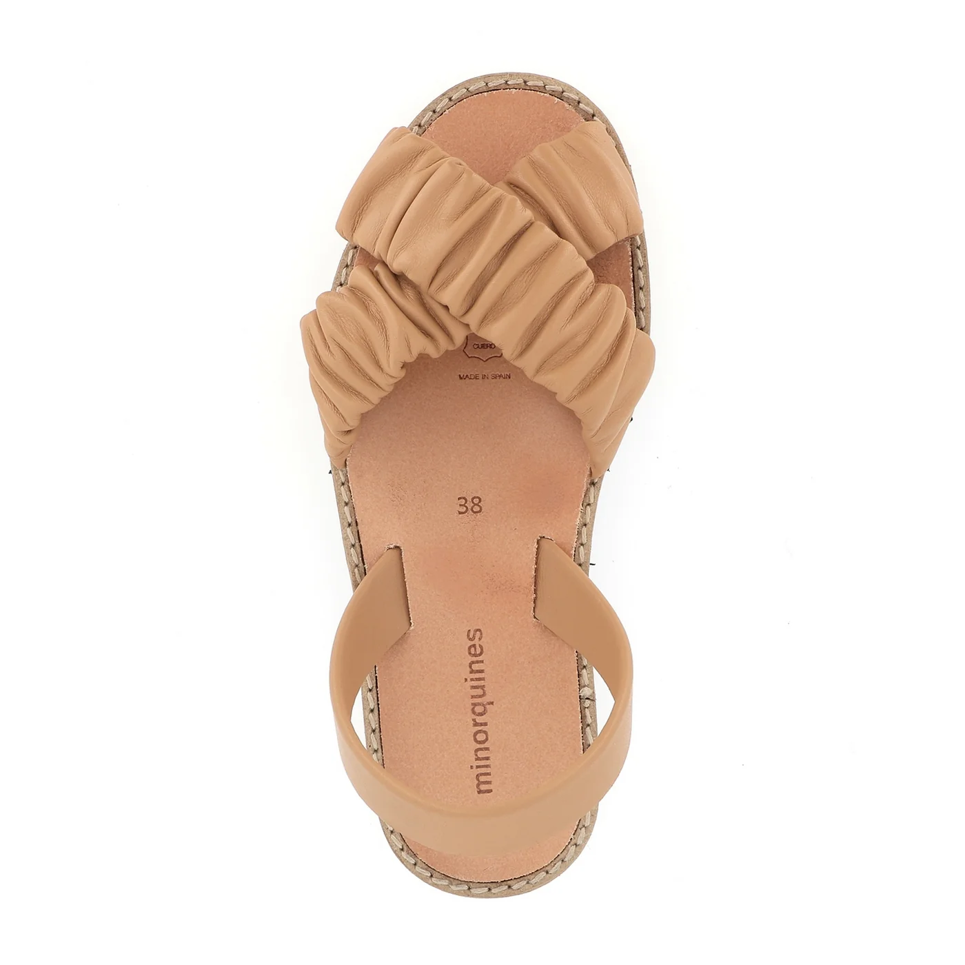 Sandales Avarca Illueca Cuir Naturel - Marron - Image 2
