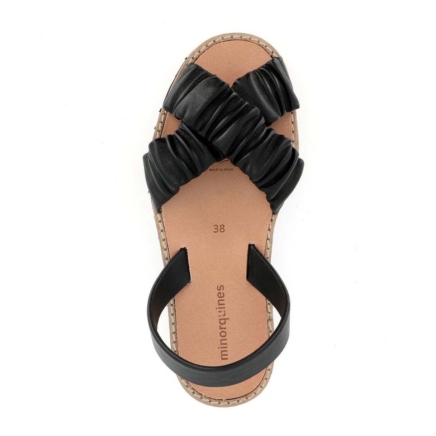 Sandales Avarca Illueca Cuir Negro - Noir - Image 4