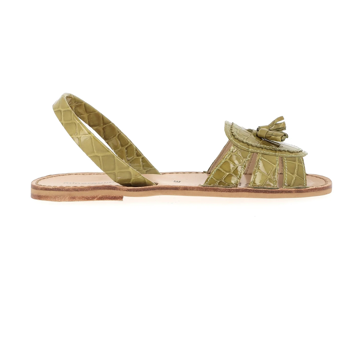 Sandales Avarca Neo 2 Cuir Croco Olive - Vert - Image 3